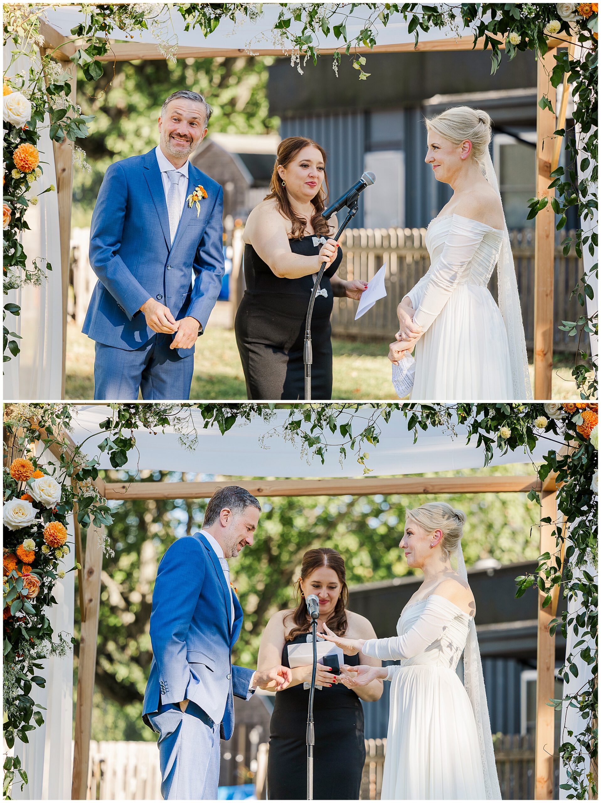 Striking Beacon wedding at The Yard