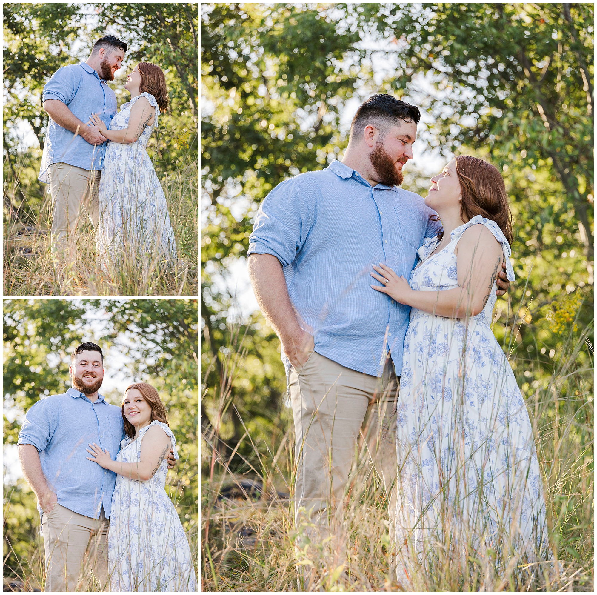 Scenic Hudson Valley hiking trail engagement shoot