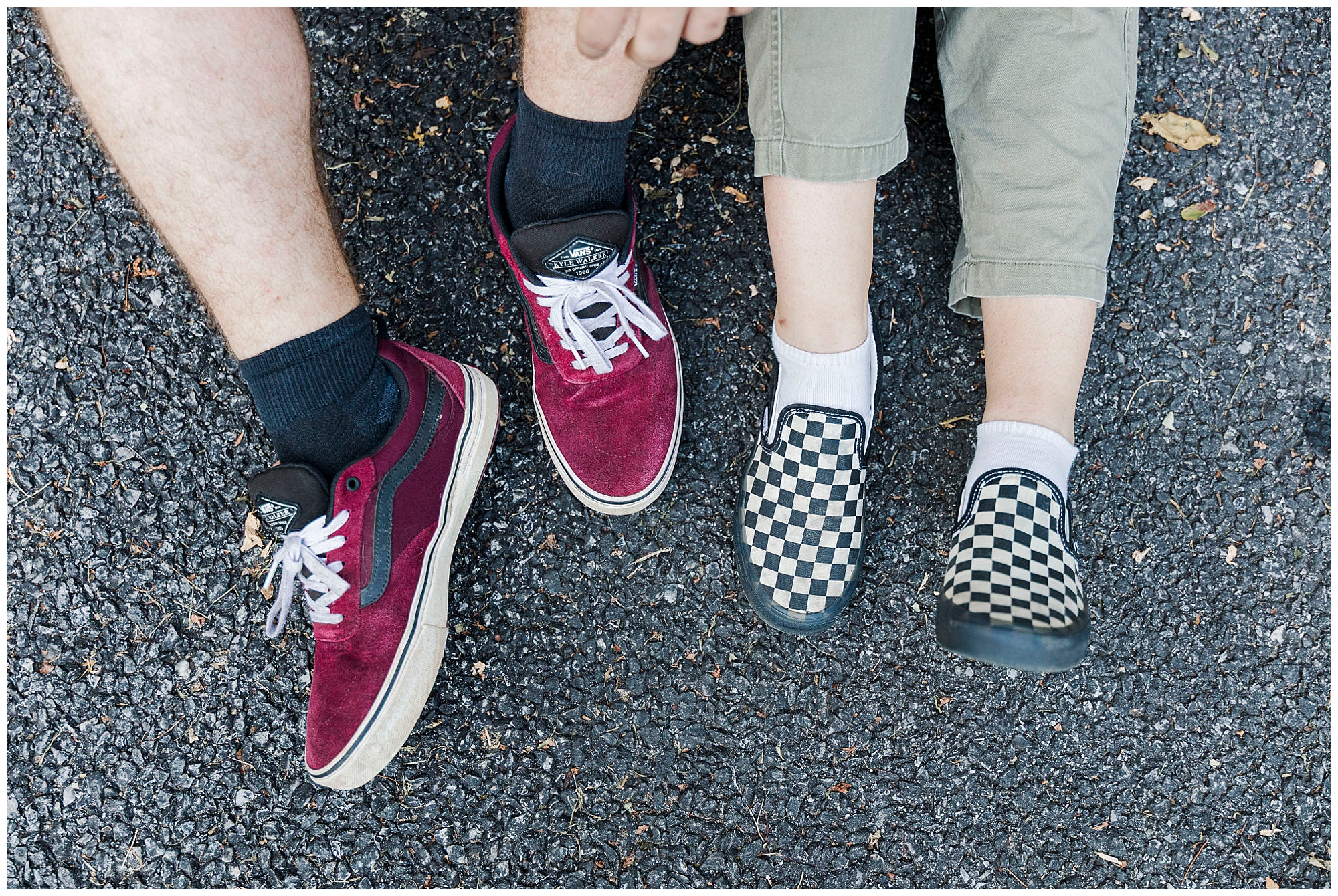 Candid Hudson Valley hiking trail engagement shoot