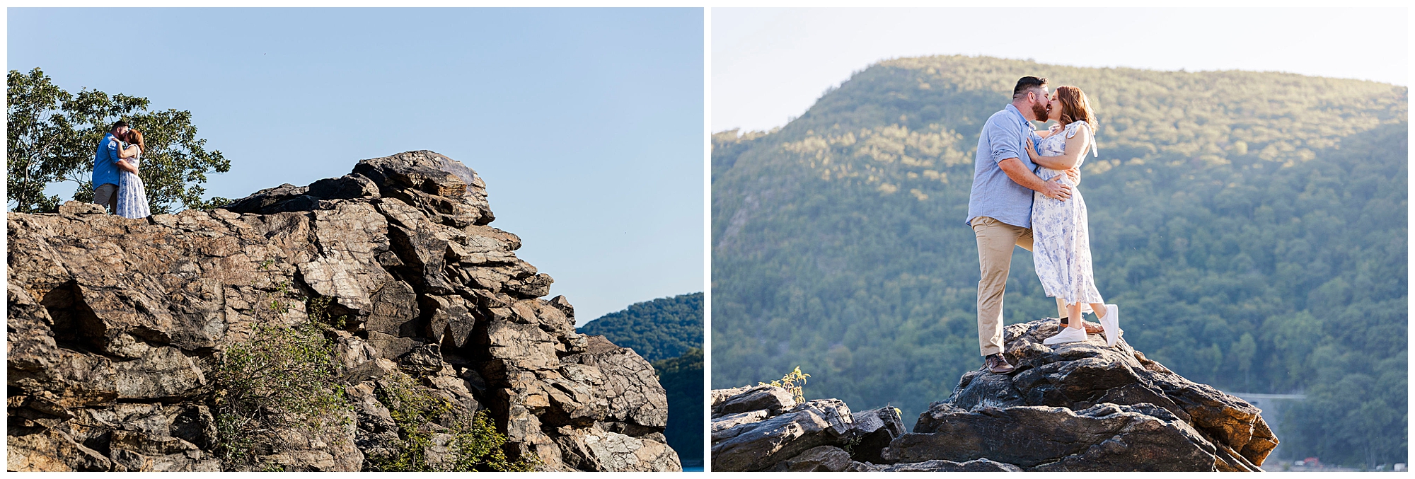 Laidback Hudson Valley hiking trail engagement shoot