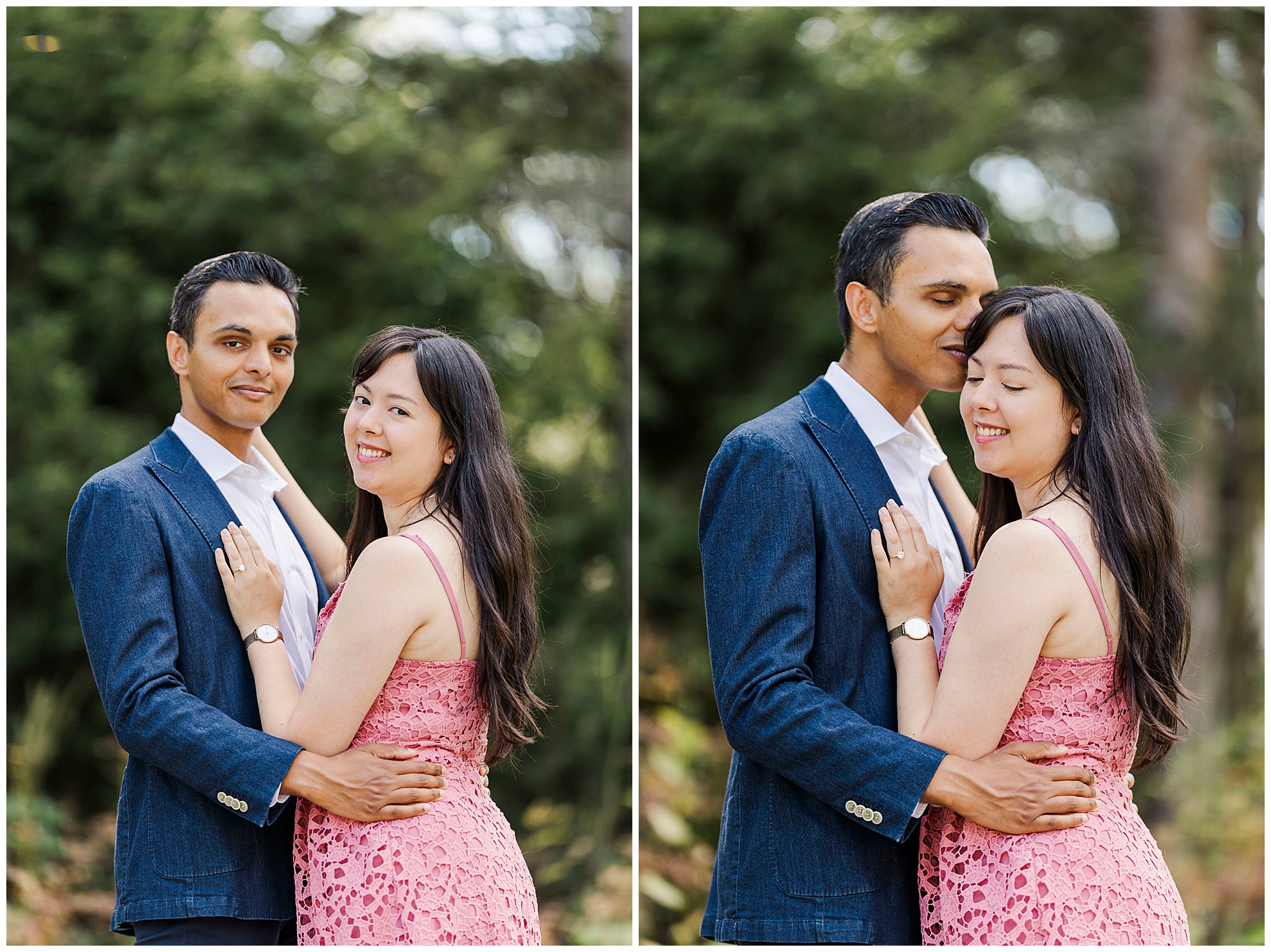 colorful engagement shoot at stonecrop gardens
