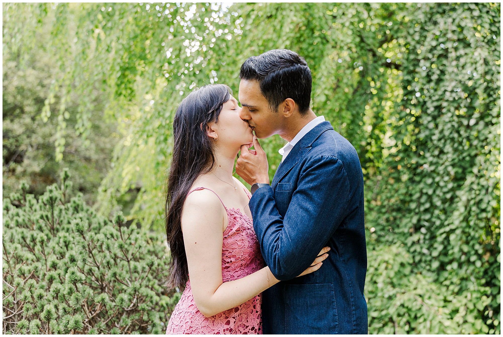fun engagement shoot at stonecrop gardens