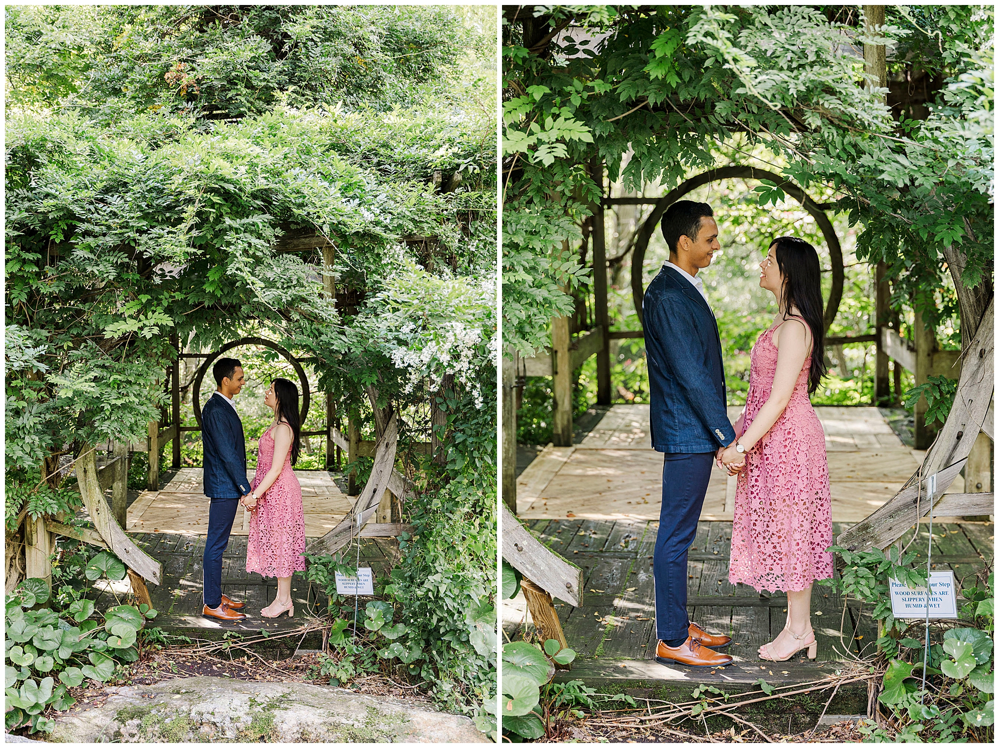 romantic engagement shoot at stonecrop gardens