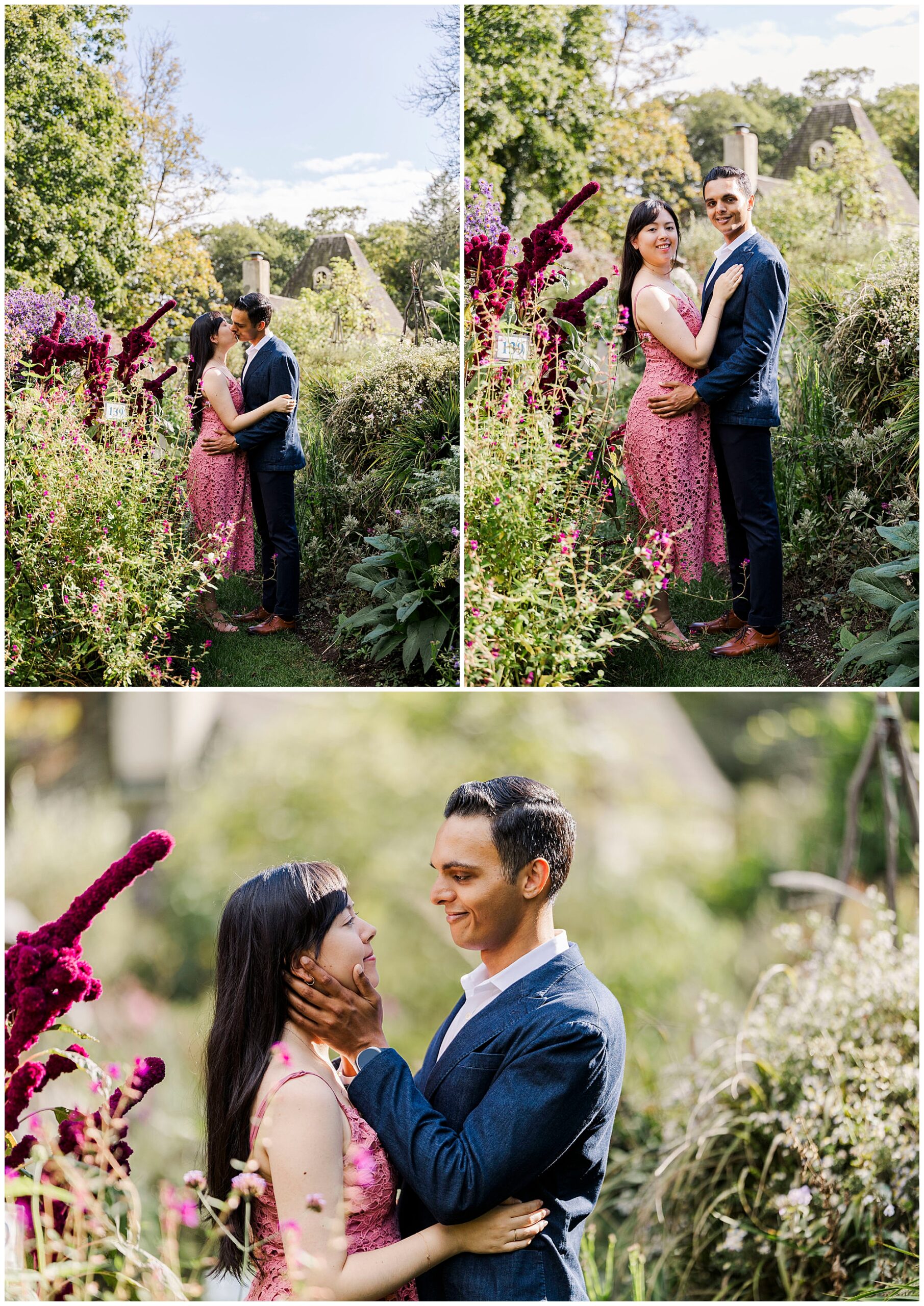 whimsical engagement shoot at stonecrop gardens