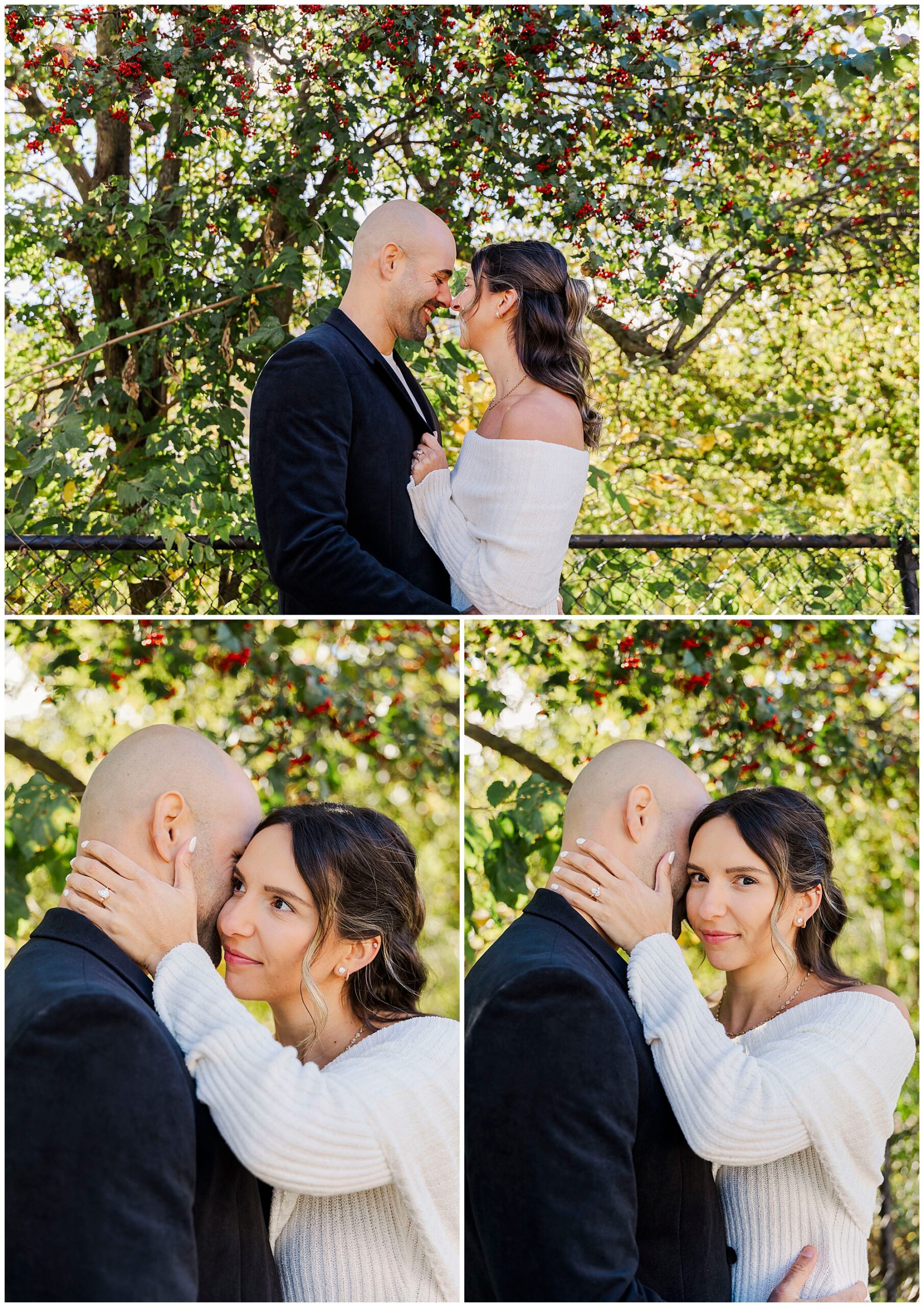 Autumnal Beacon Main St engagement session
