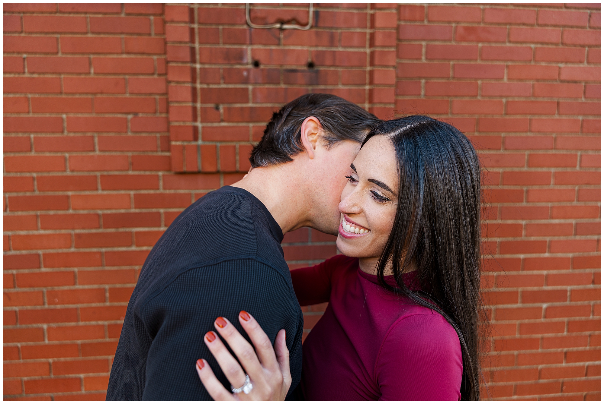 scenic main street beacon engagement session