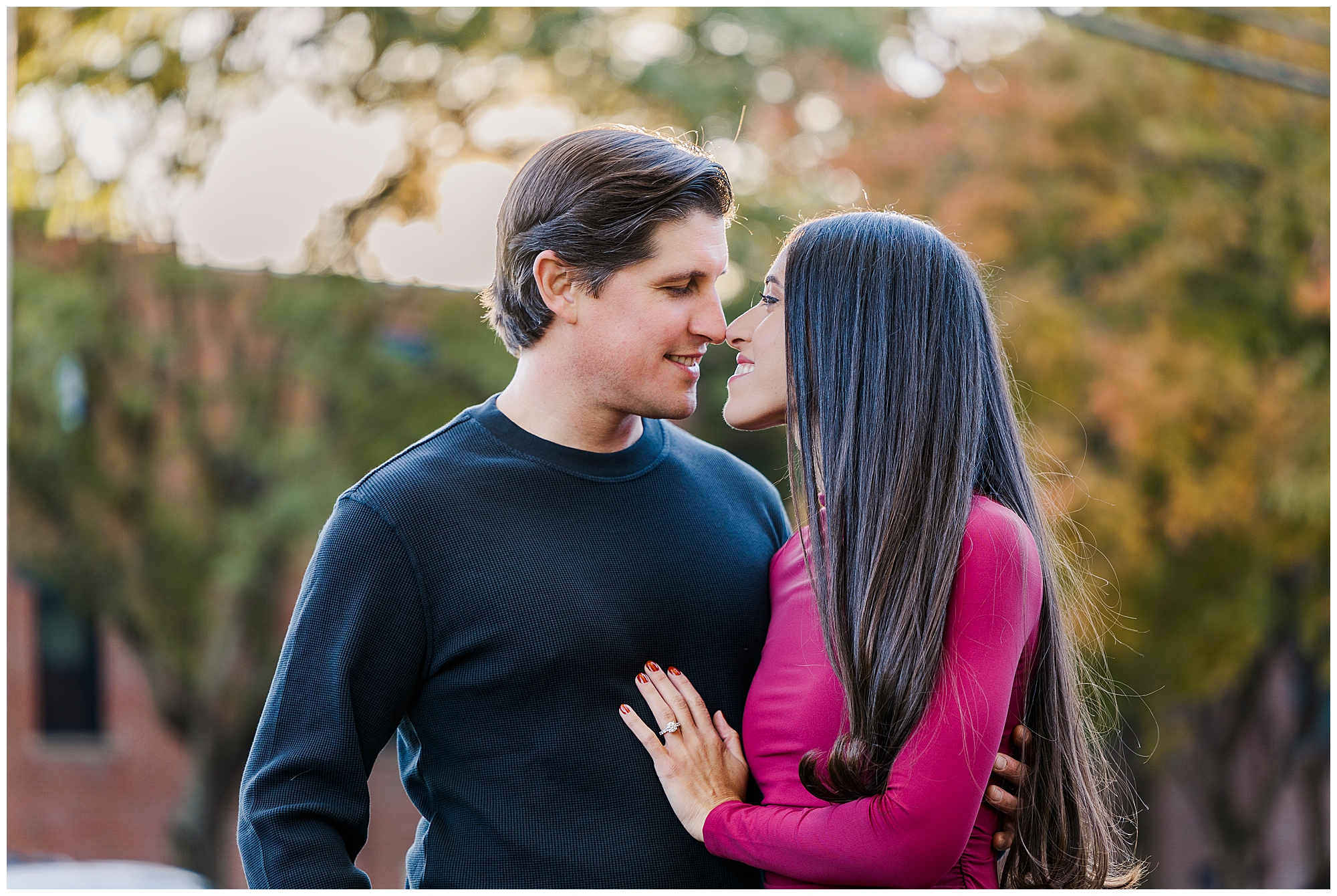 heartfelt main street beacon engagement session