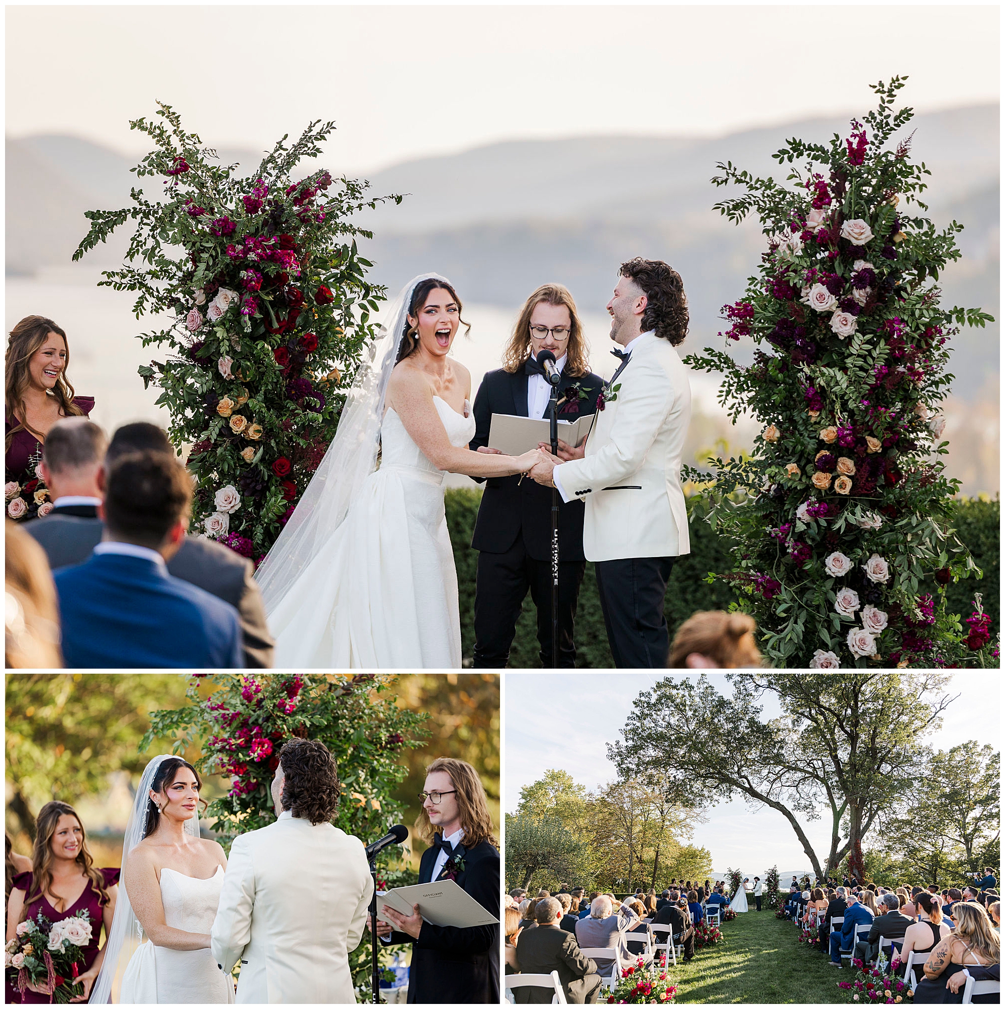 Colorful Boscobel House & Gardens wedding