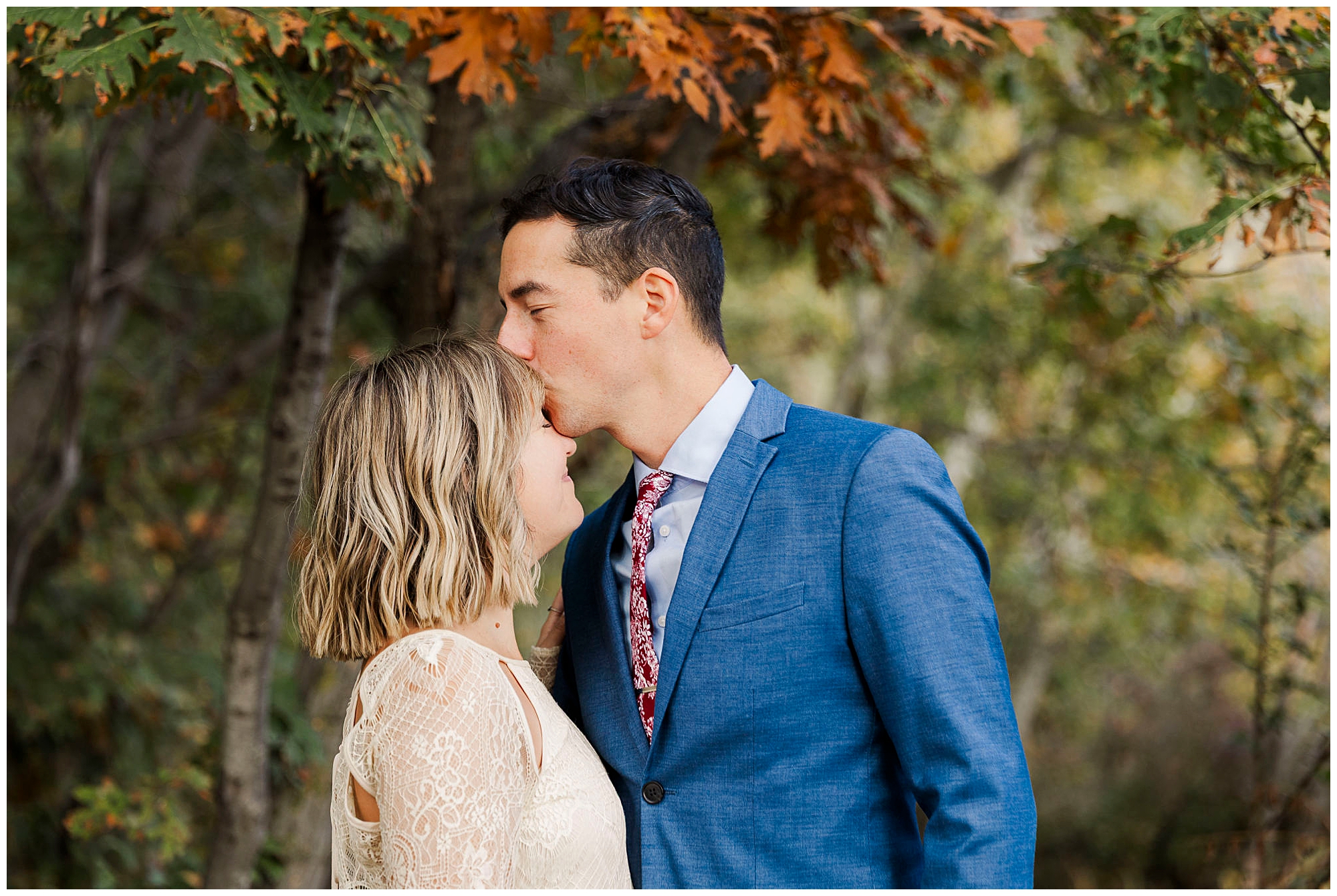 vibrant cold spring engagement session