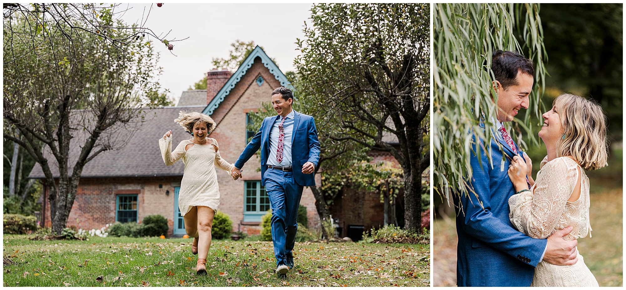 romantic cold spring engagement session