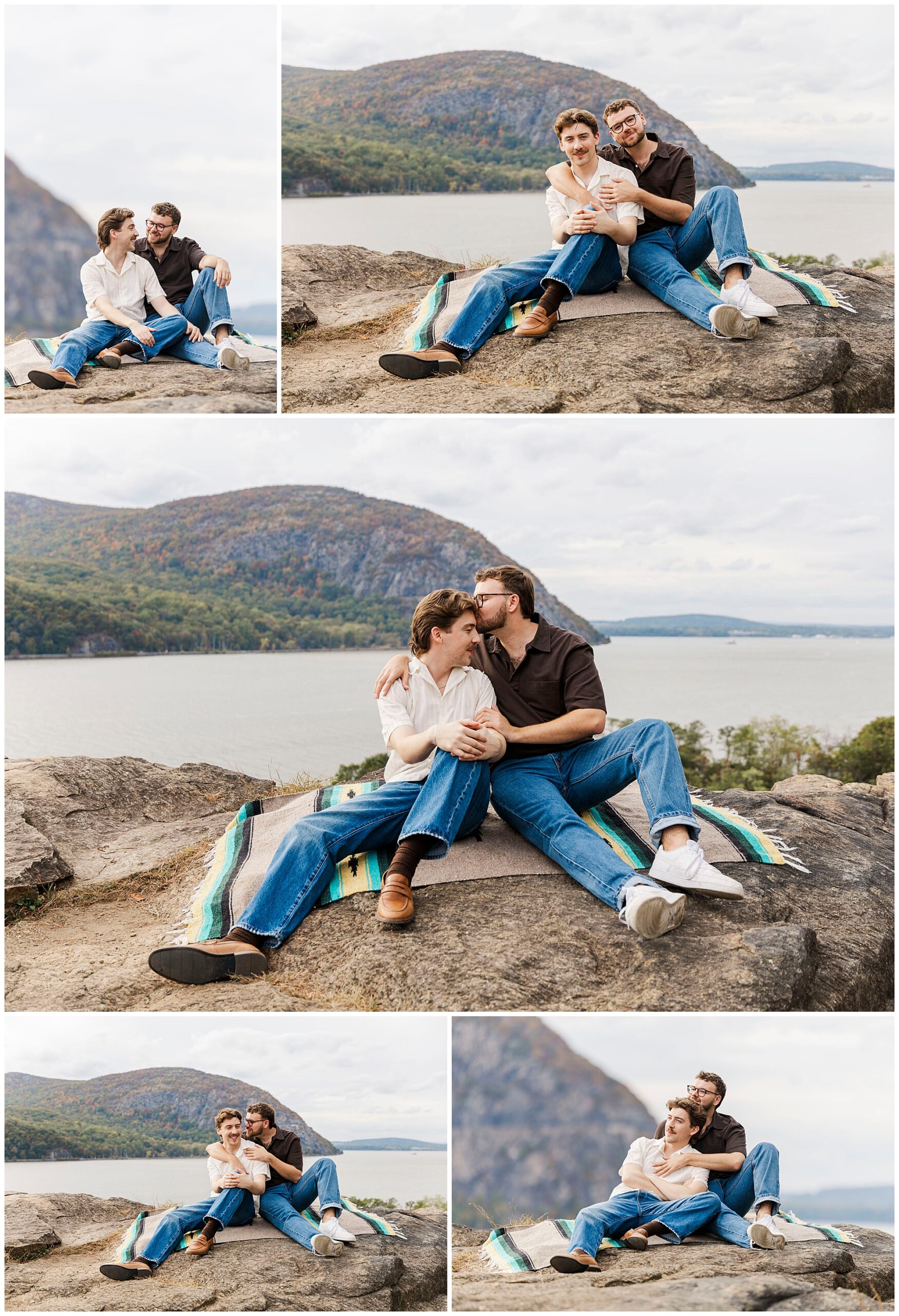 lively beacon engagement session in the fall