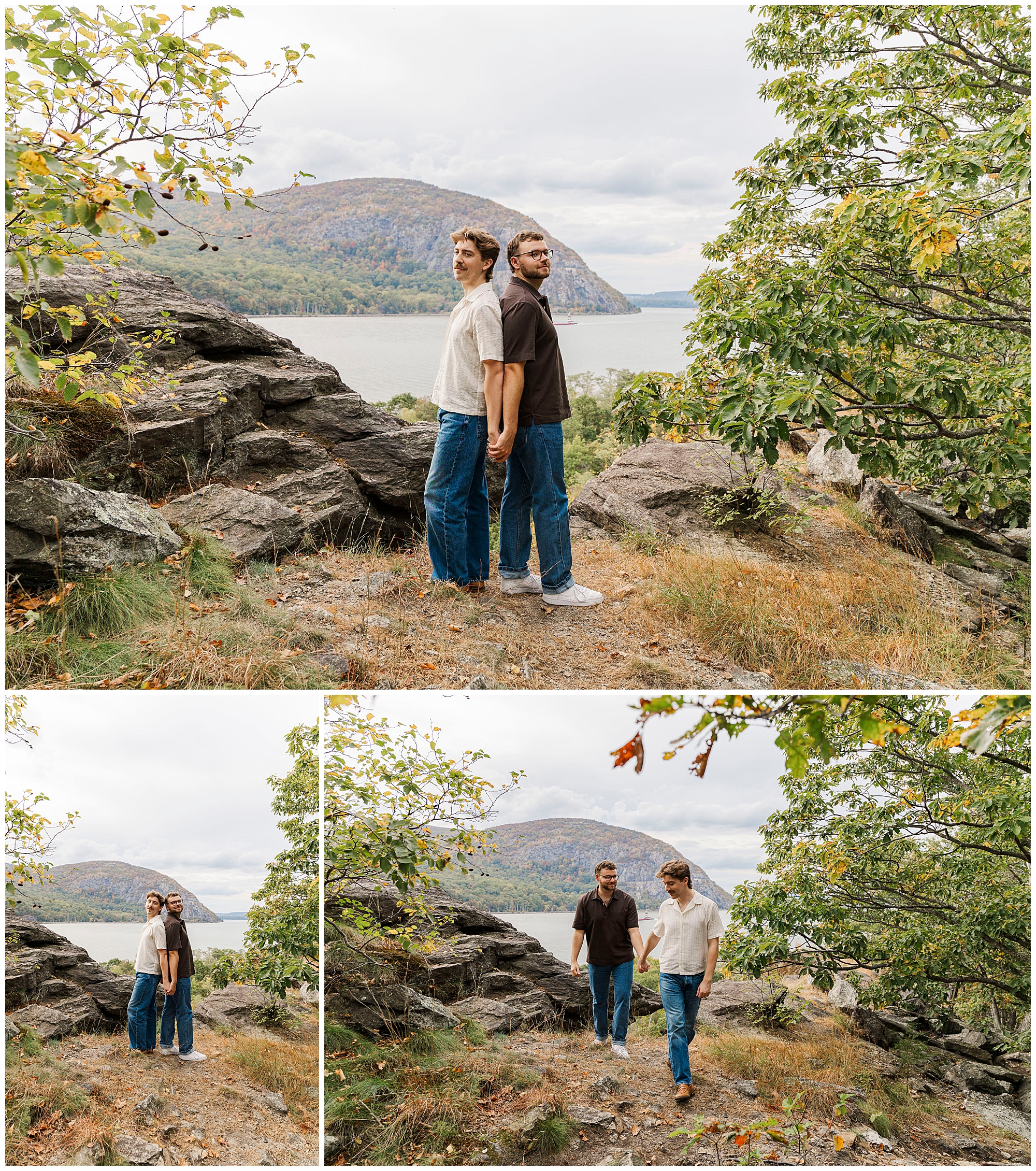 heartfelt beacon engagement session in the fall