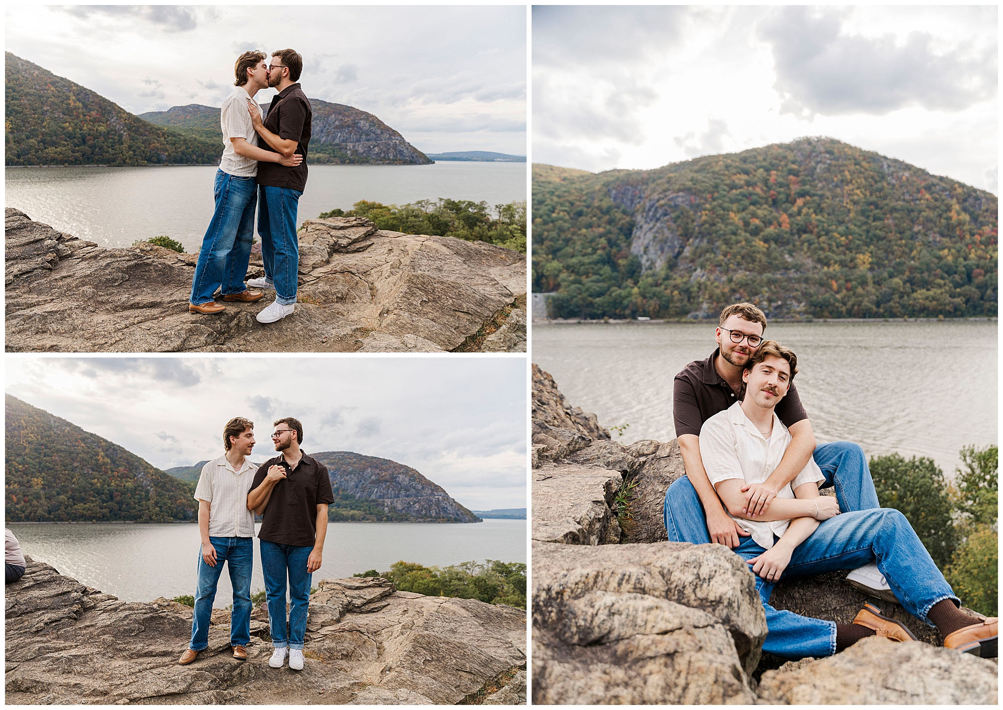 dreamy beacon engagement session in the fall
