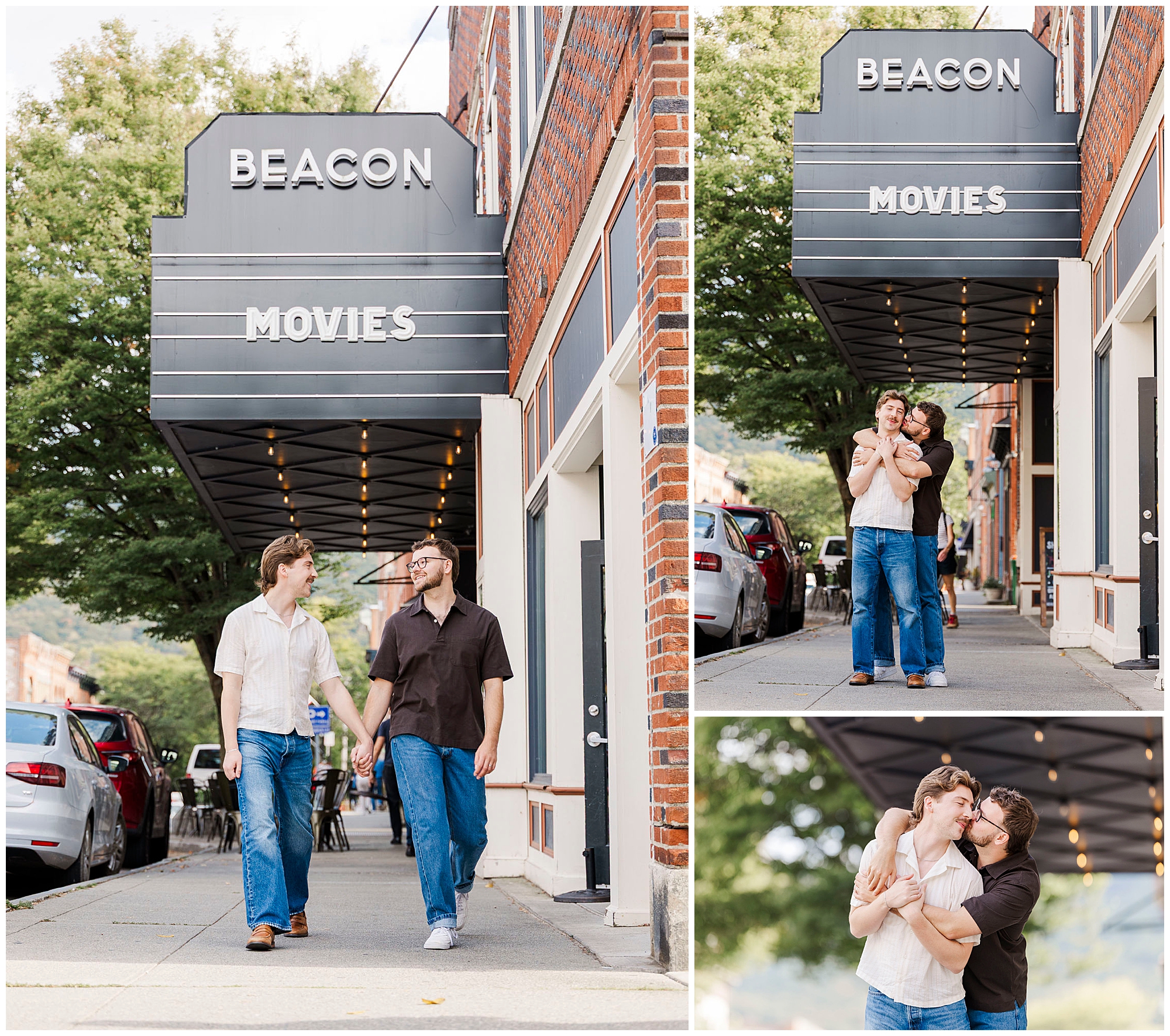 charming beacon engagement session in the fall