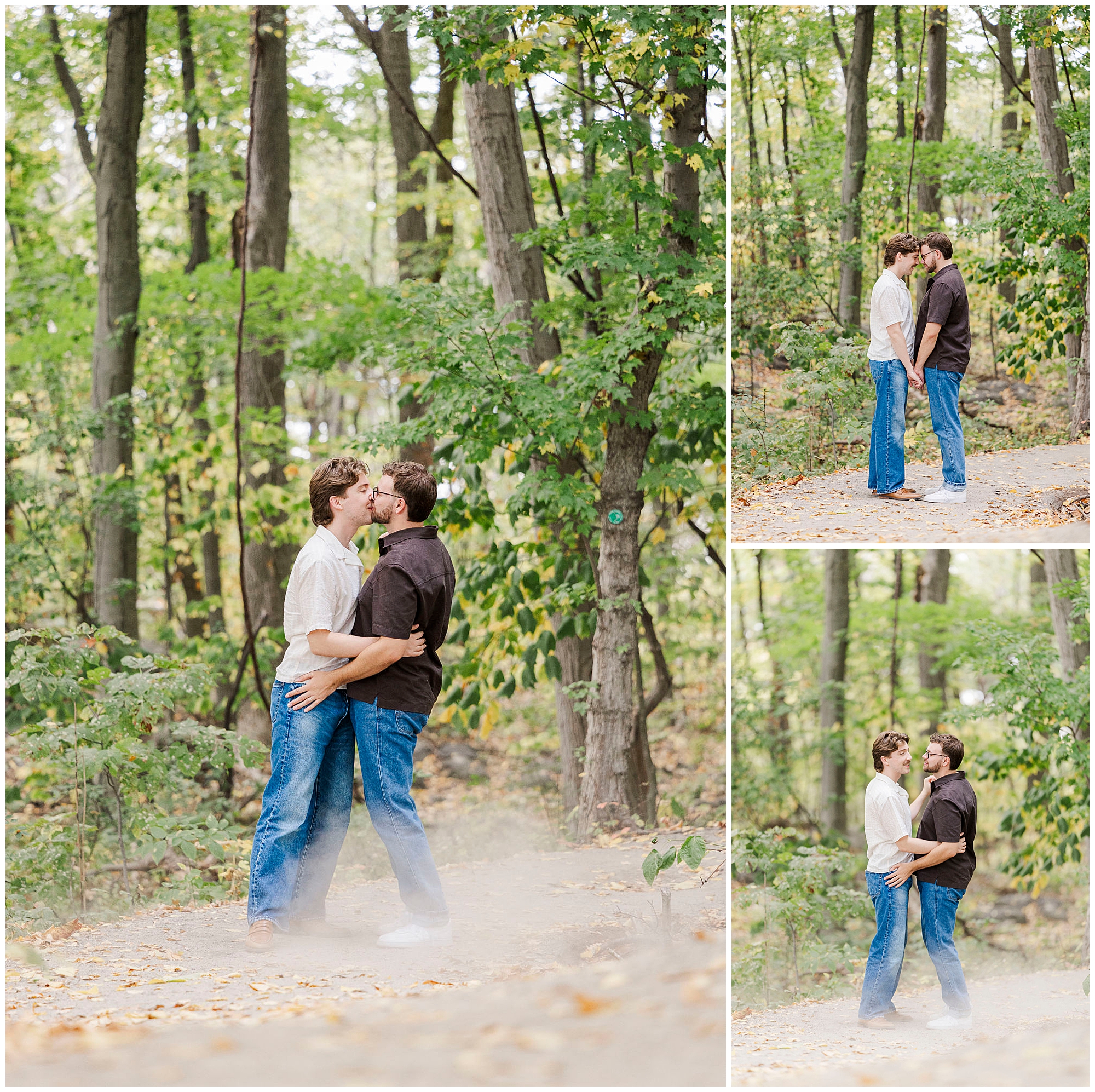 darling beacon engagement session in the fall