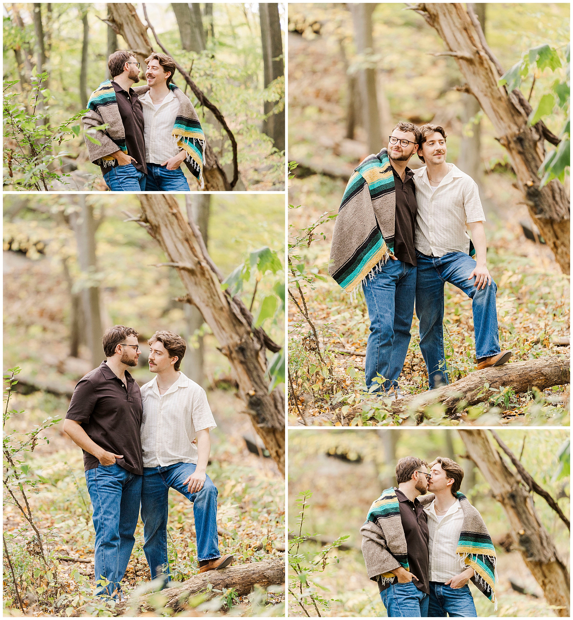 chic beacon engagement session in the fall