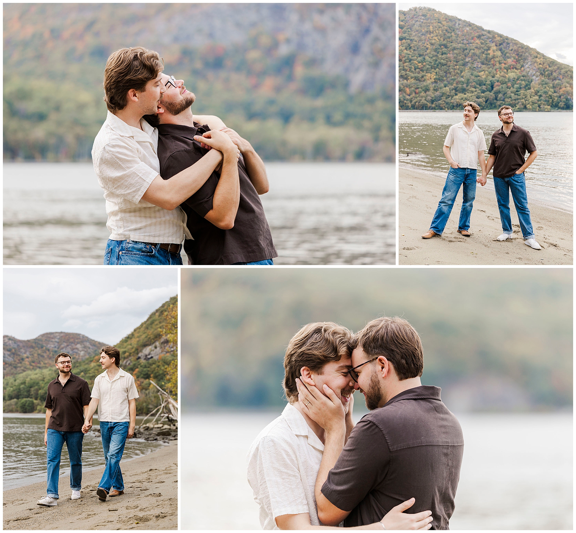 cozy beacon engagement session in the fall