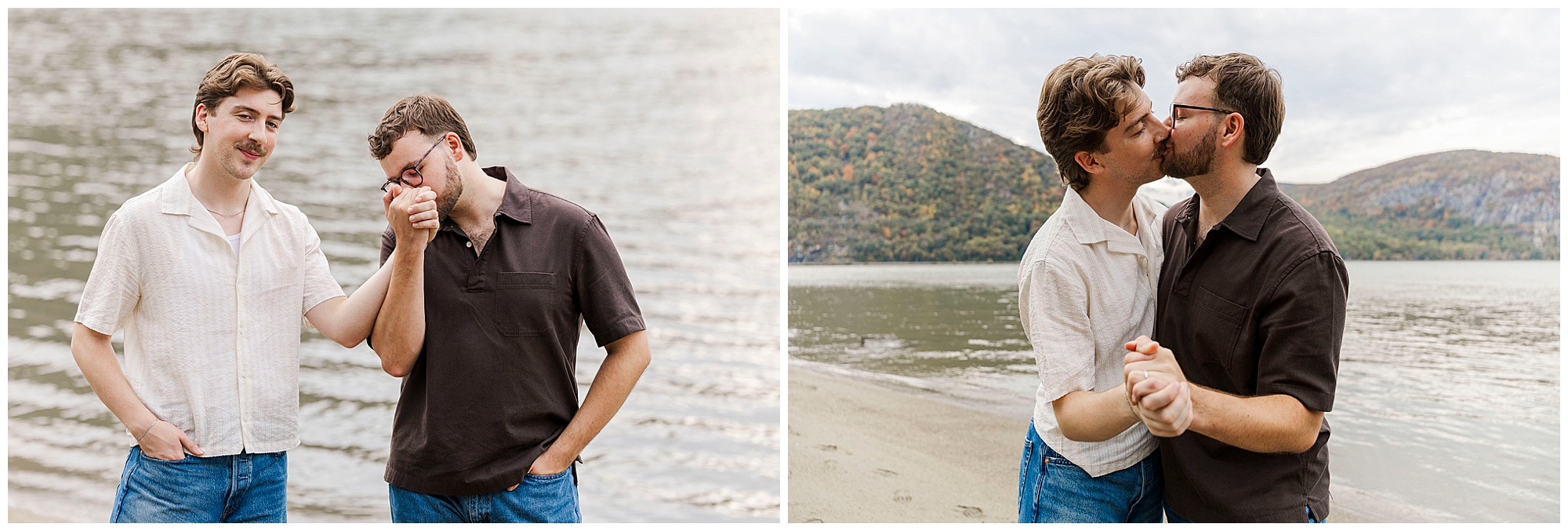 laidback beacon engagement session in the fall