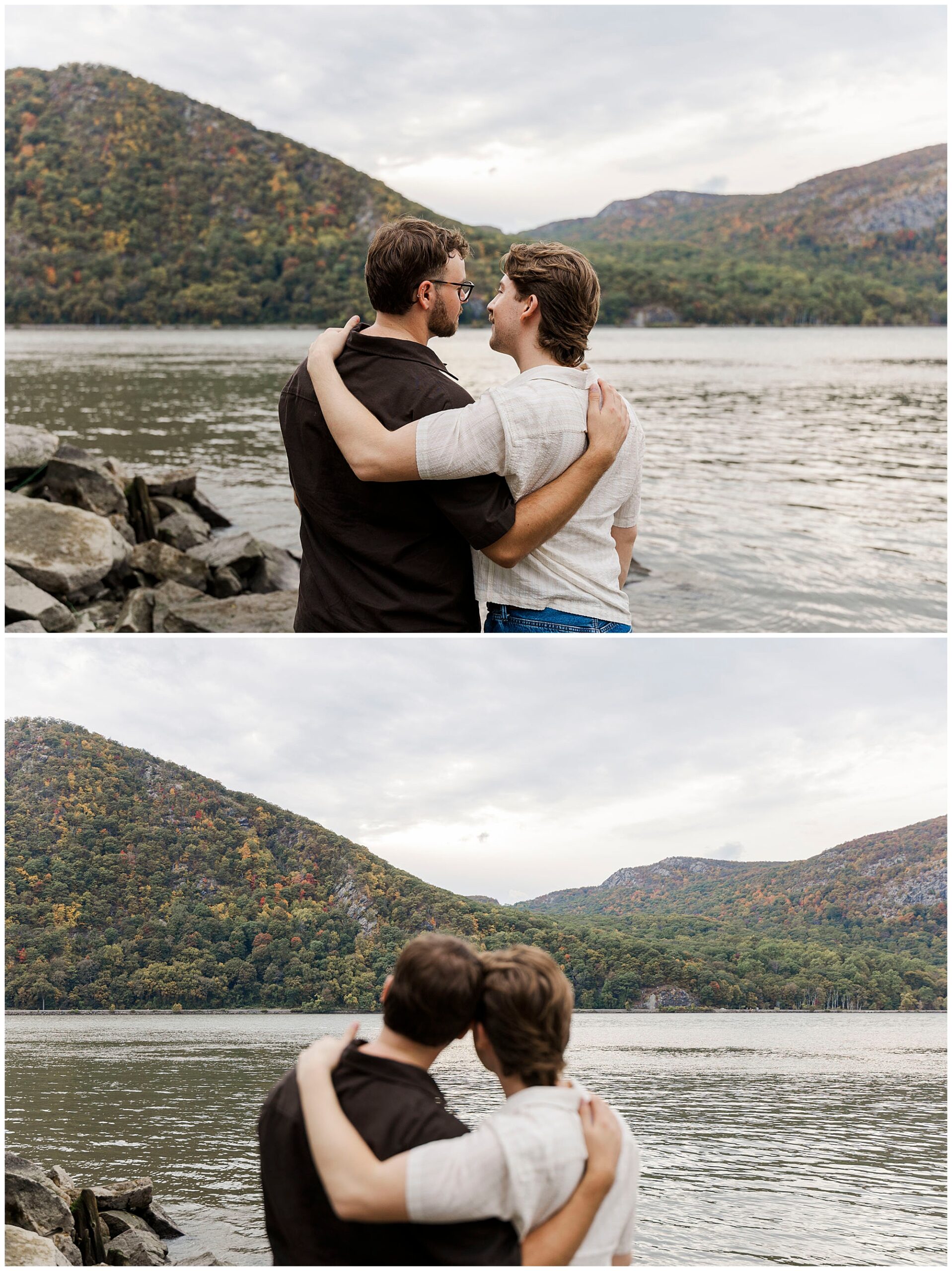 relaxed beacon engagement session in the fall