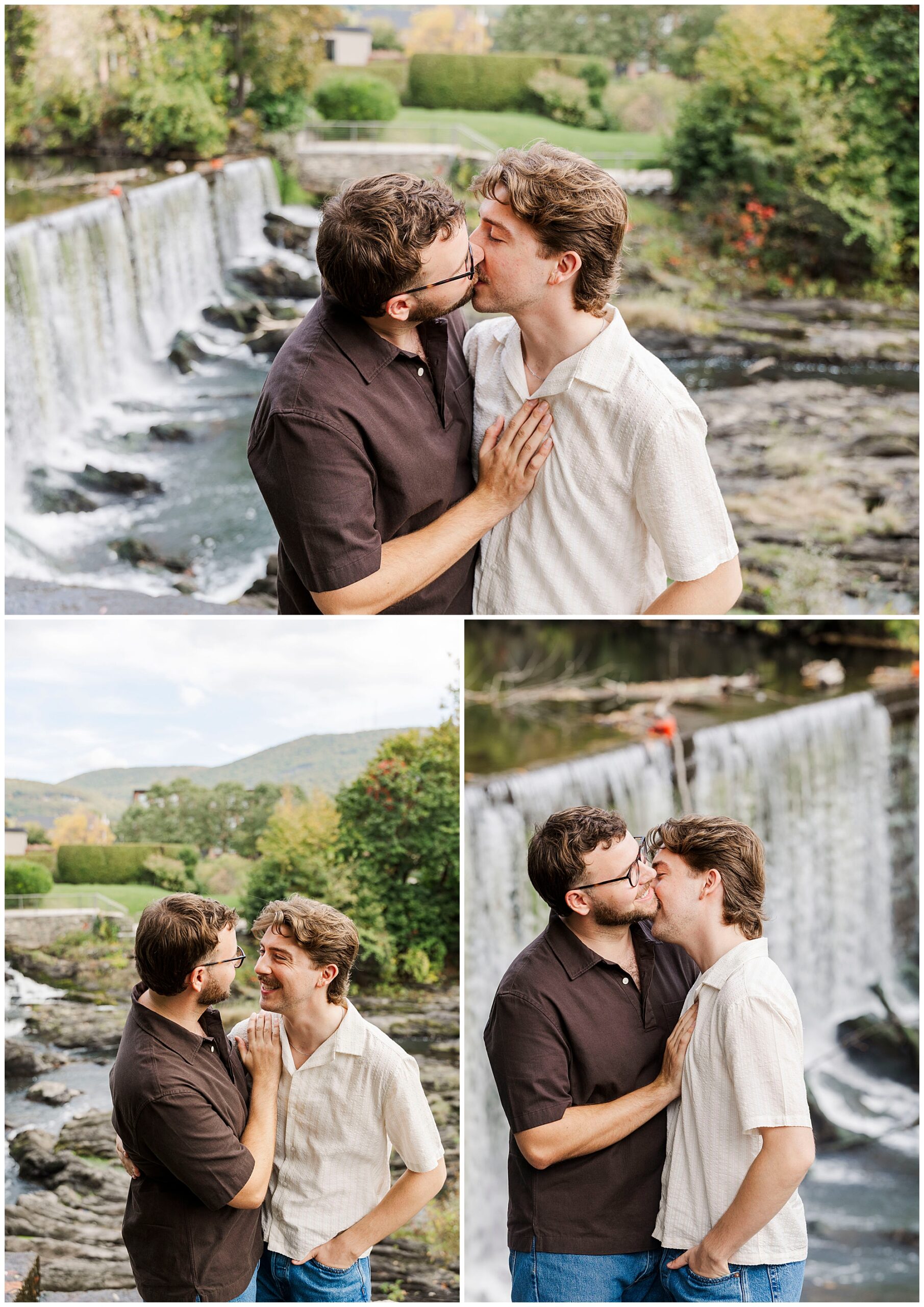 sweet beacon engagement session in the fall