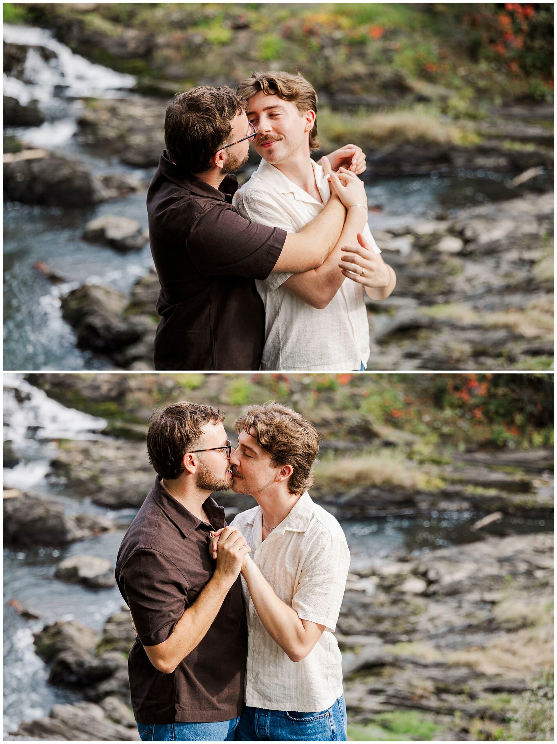 lovely beacon engagement session in the fall