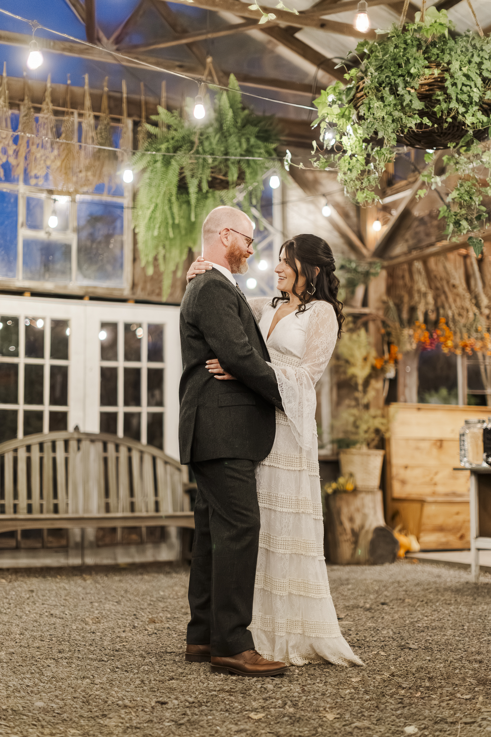 stylish wedding reception at blooming hill farm