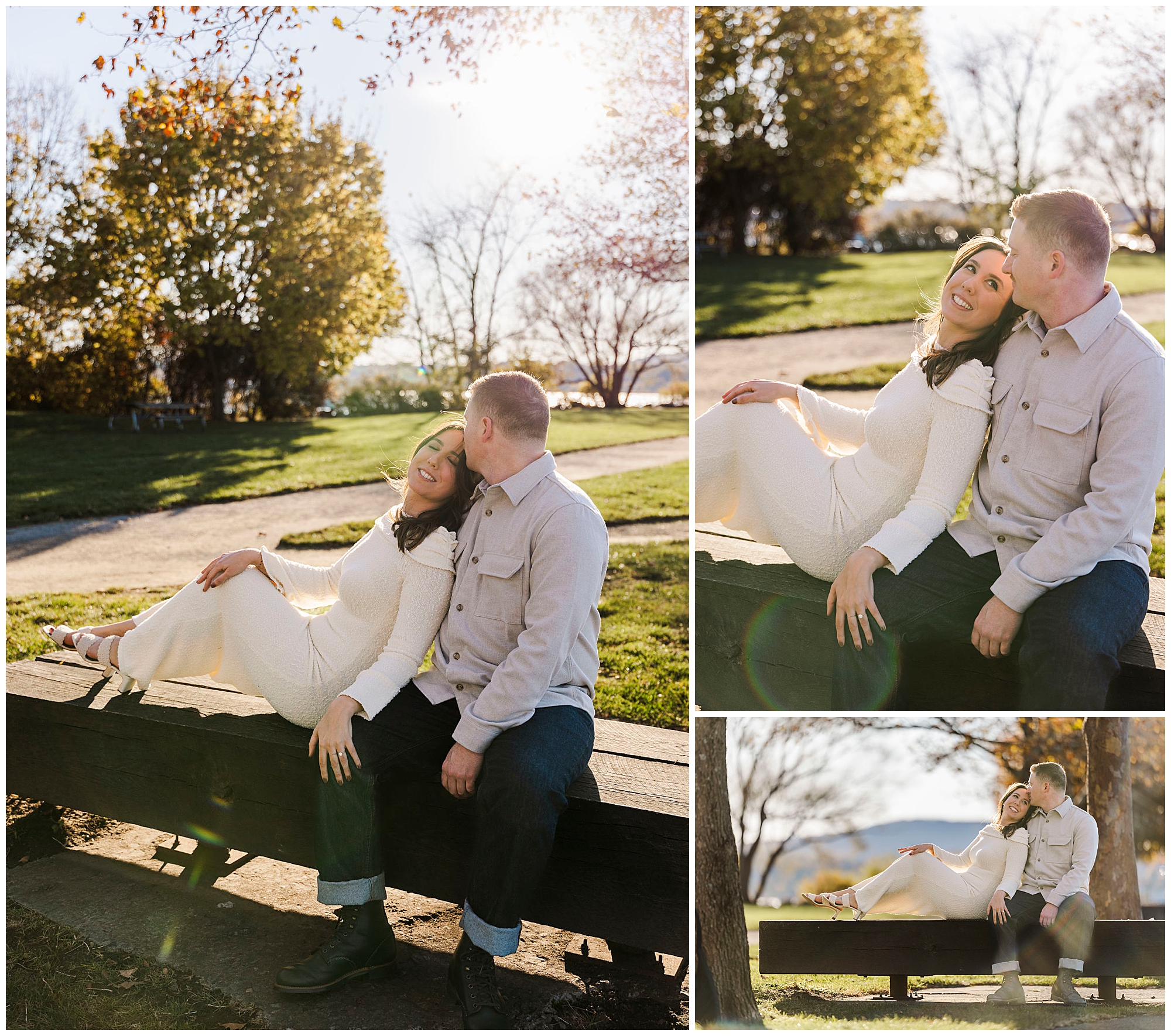 picturesque Long Dock Park engagement session