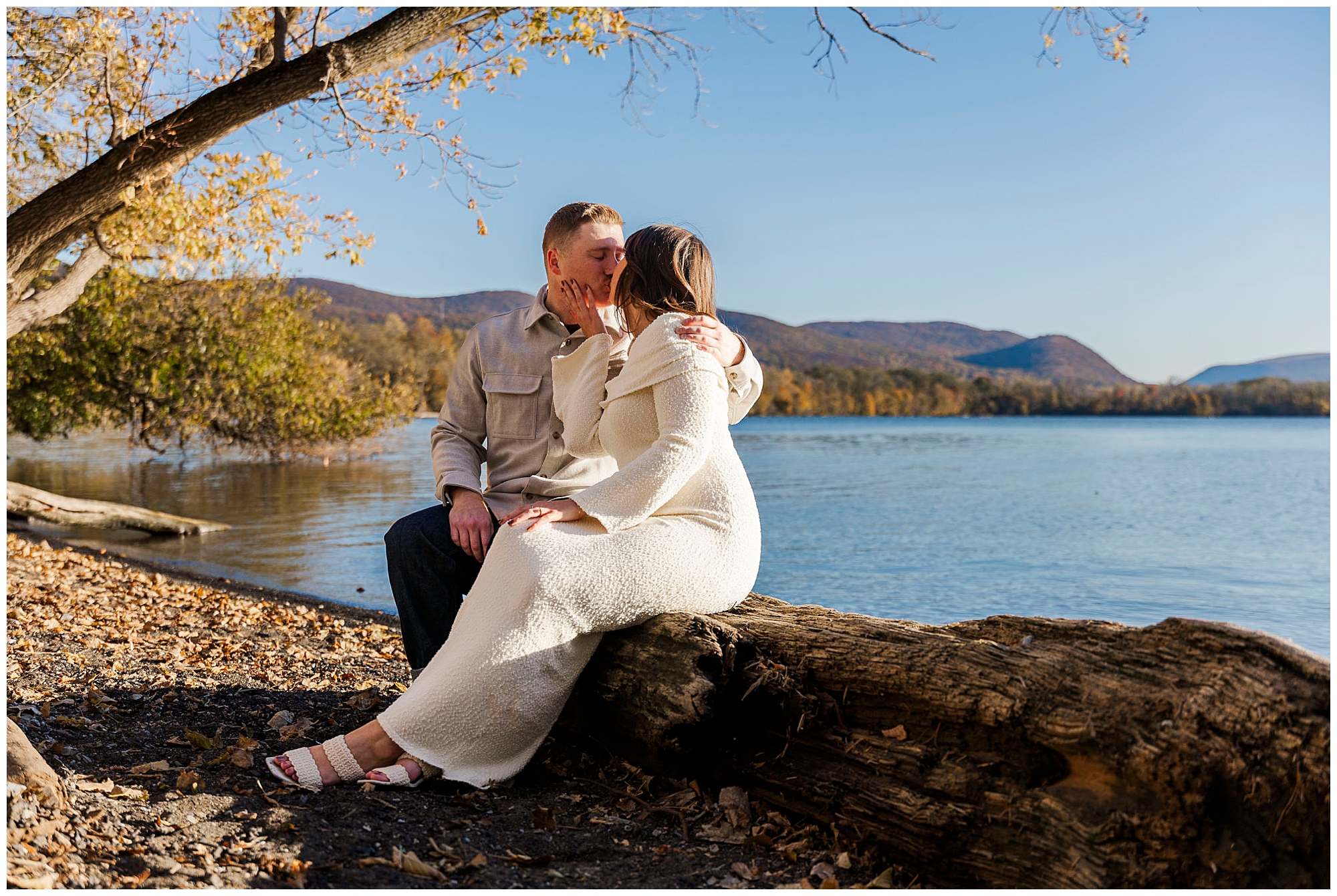 sunset Long Dock Park engagement session