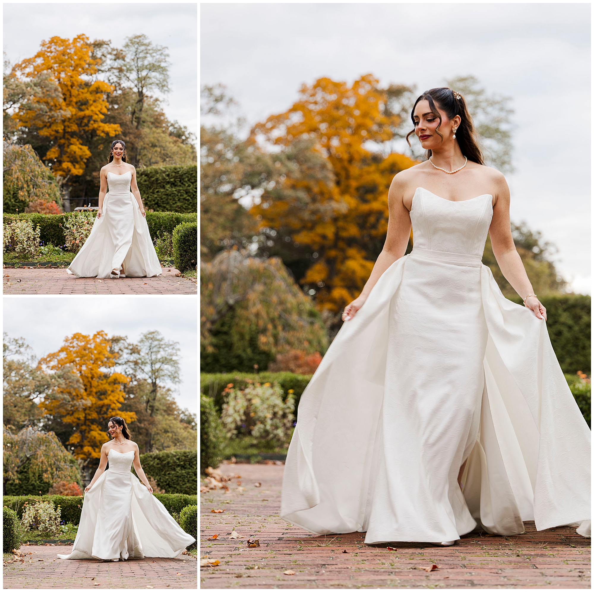 unique bridal session at Boscobel House & Gardens