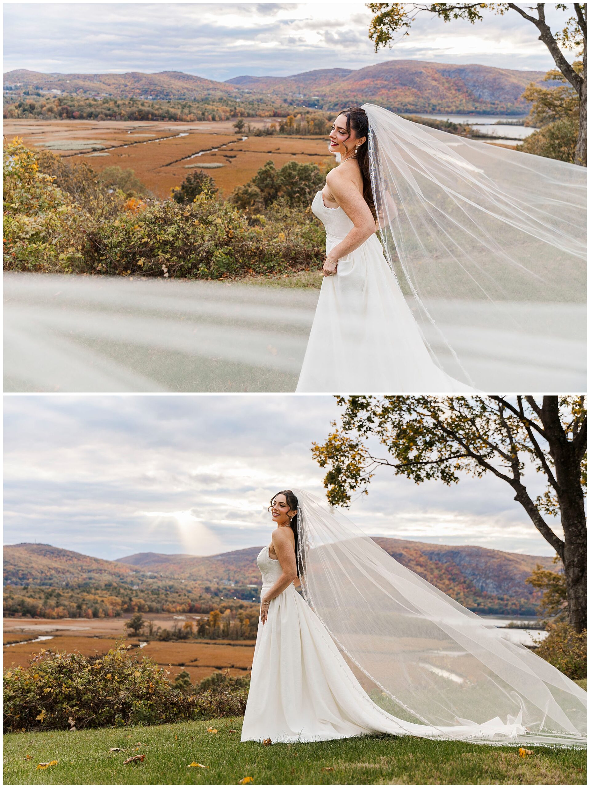 beautiful bridal session at Boscobel House & Gardens