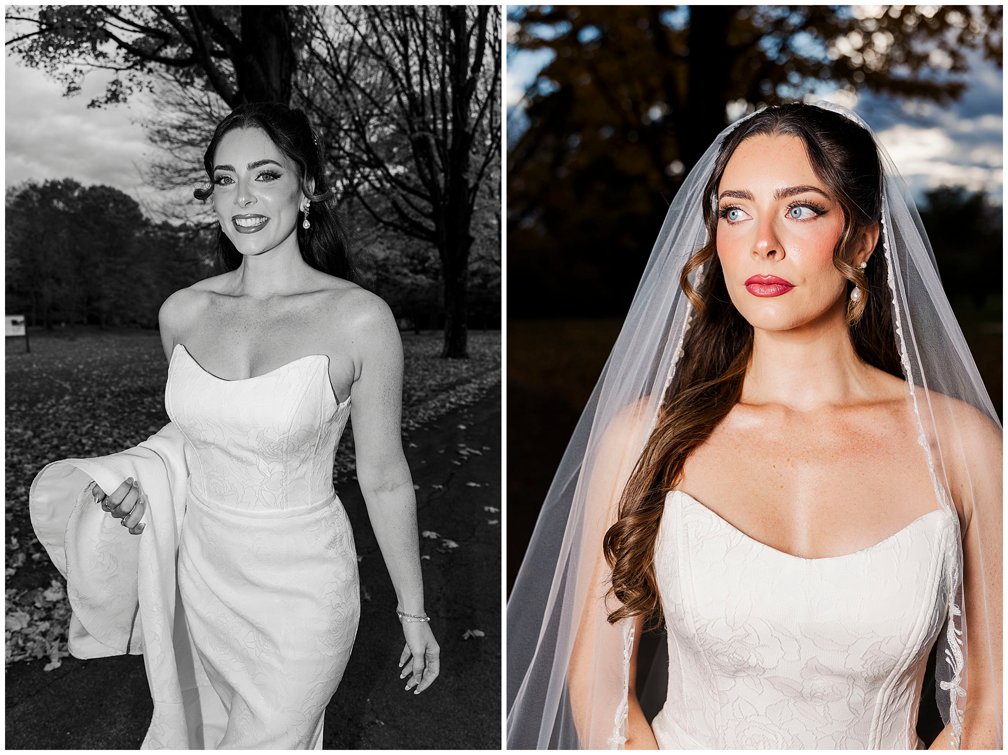 vibrant bridal session at Boscobel House & Gardens