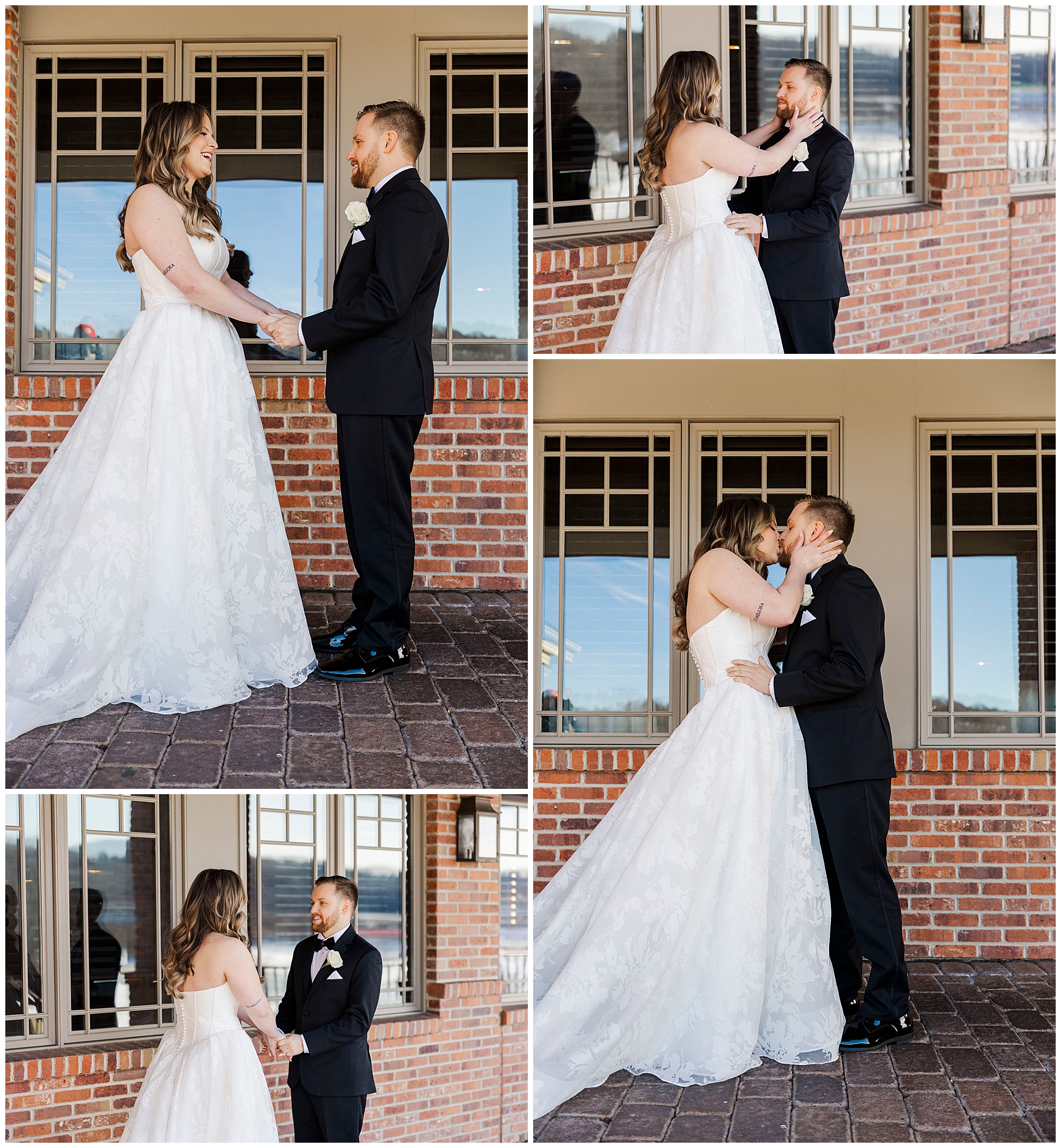 Great River Golf Club Milford CT winter wedding ballroom ceremony scene