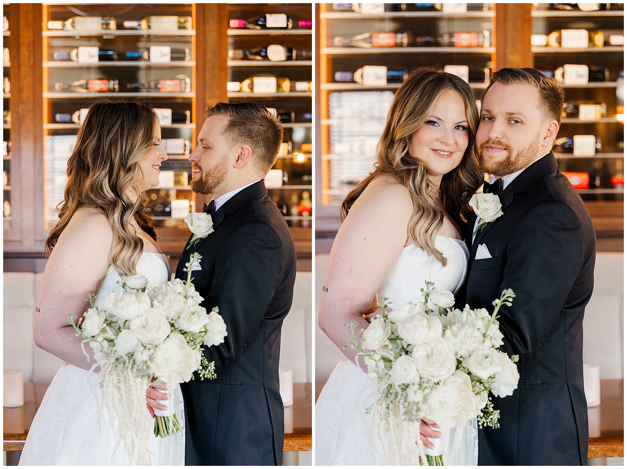 Snowy landscape photo at Great River Golf Club on wedding day