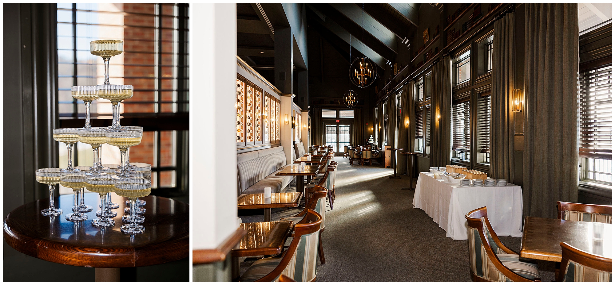 Groom adjusting boutonniere before ceremony in Milford, CT
