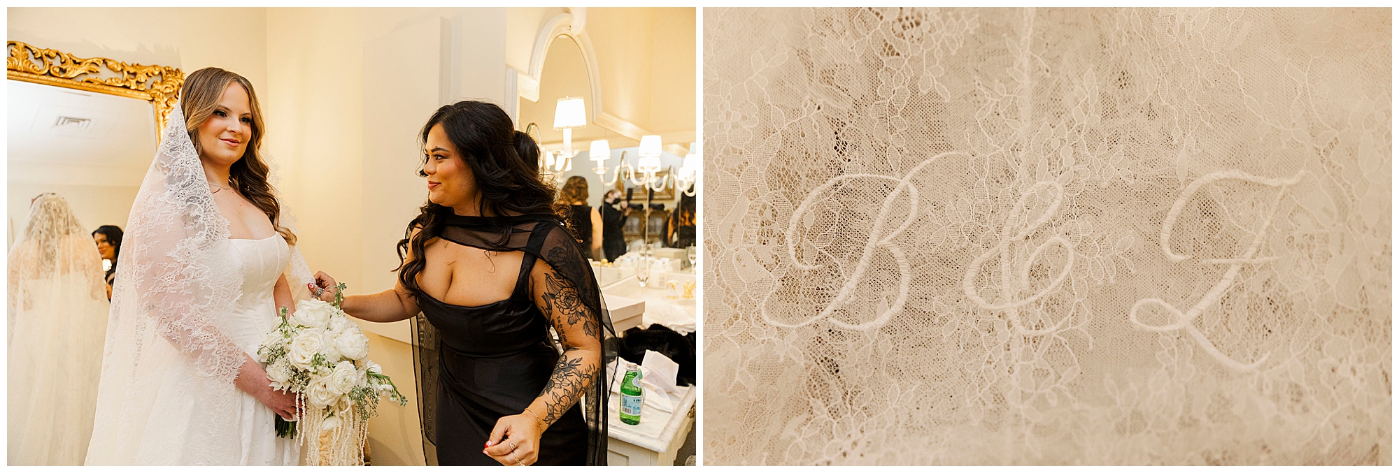 Couple laughing together in winter wedding portraits in Milford, CT