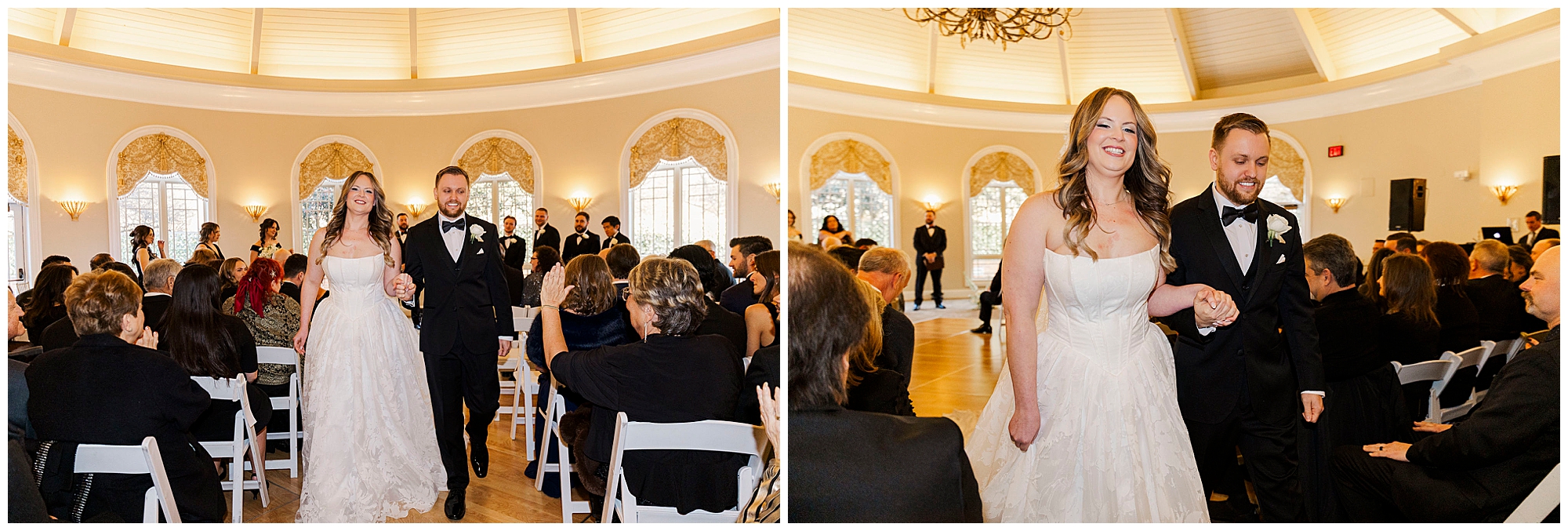 Detail picture of winter bridal bouquet at Great River Golf Club