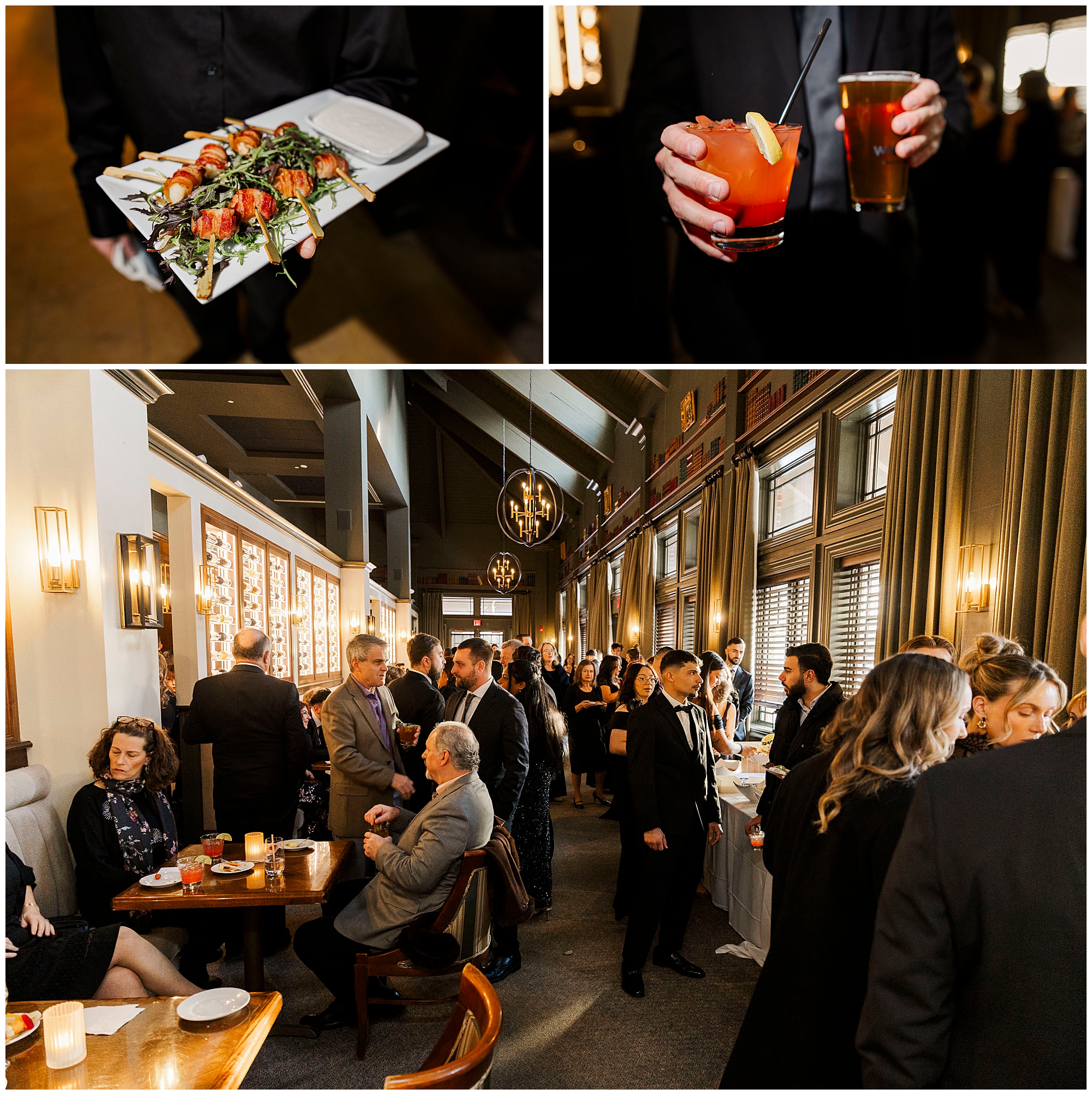 Bride getting ready photo at Great River Golf Club winter wedding