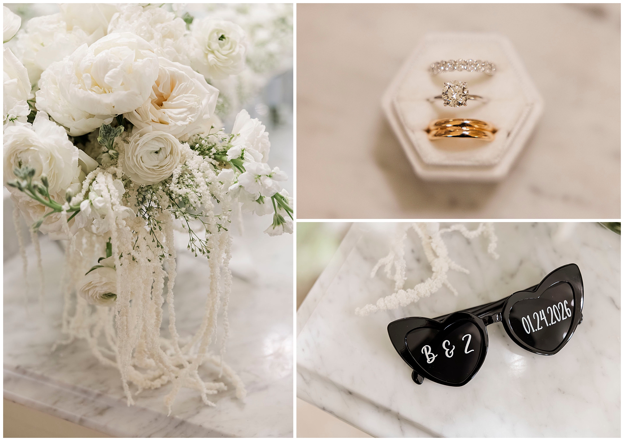 Indoor ballroom wedding ceremony at Great River Golf Club wedding venue in Milford CT