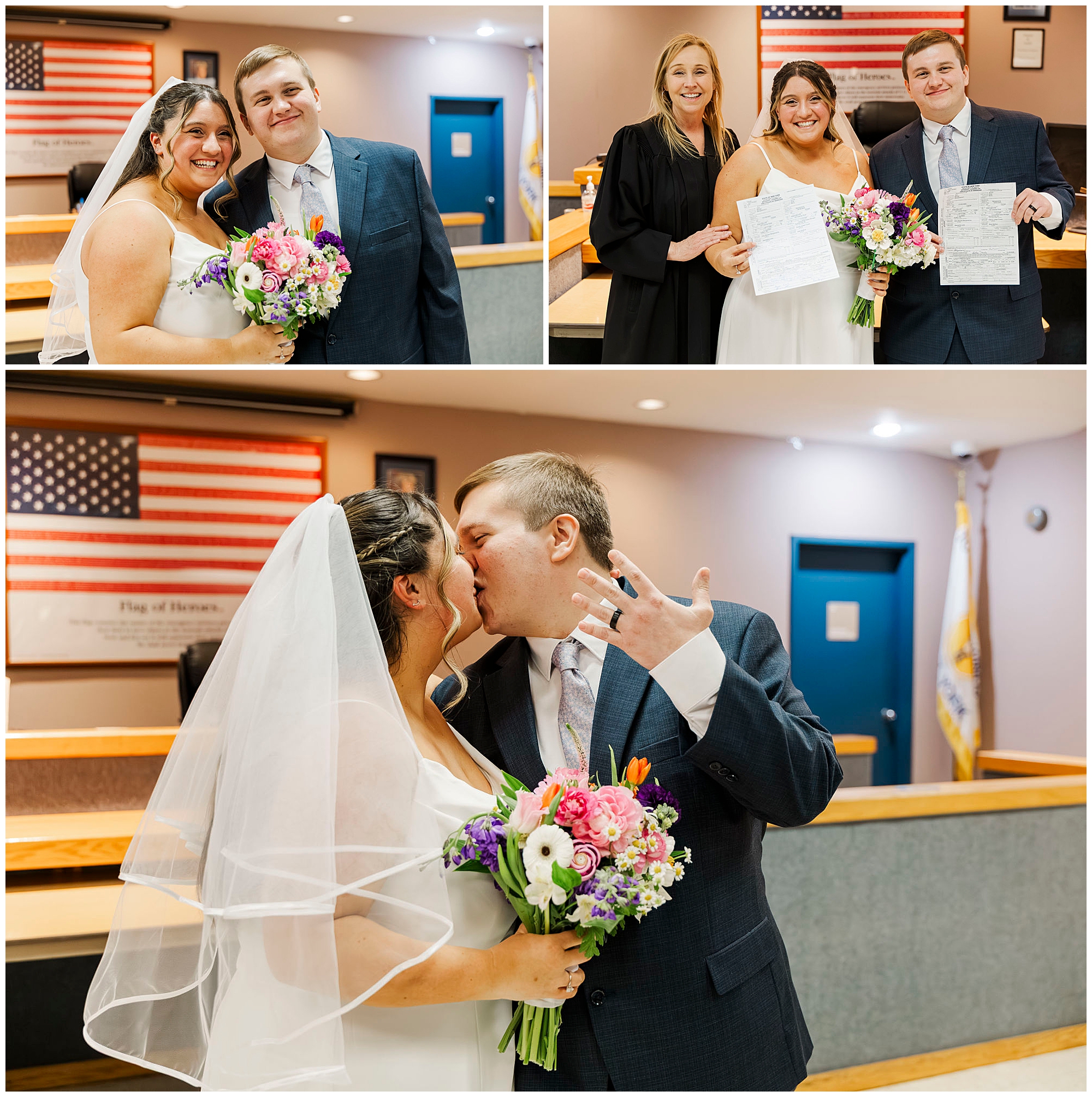 Close-up of wine glasses and centerpieces at City Winery reception dinner