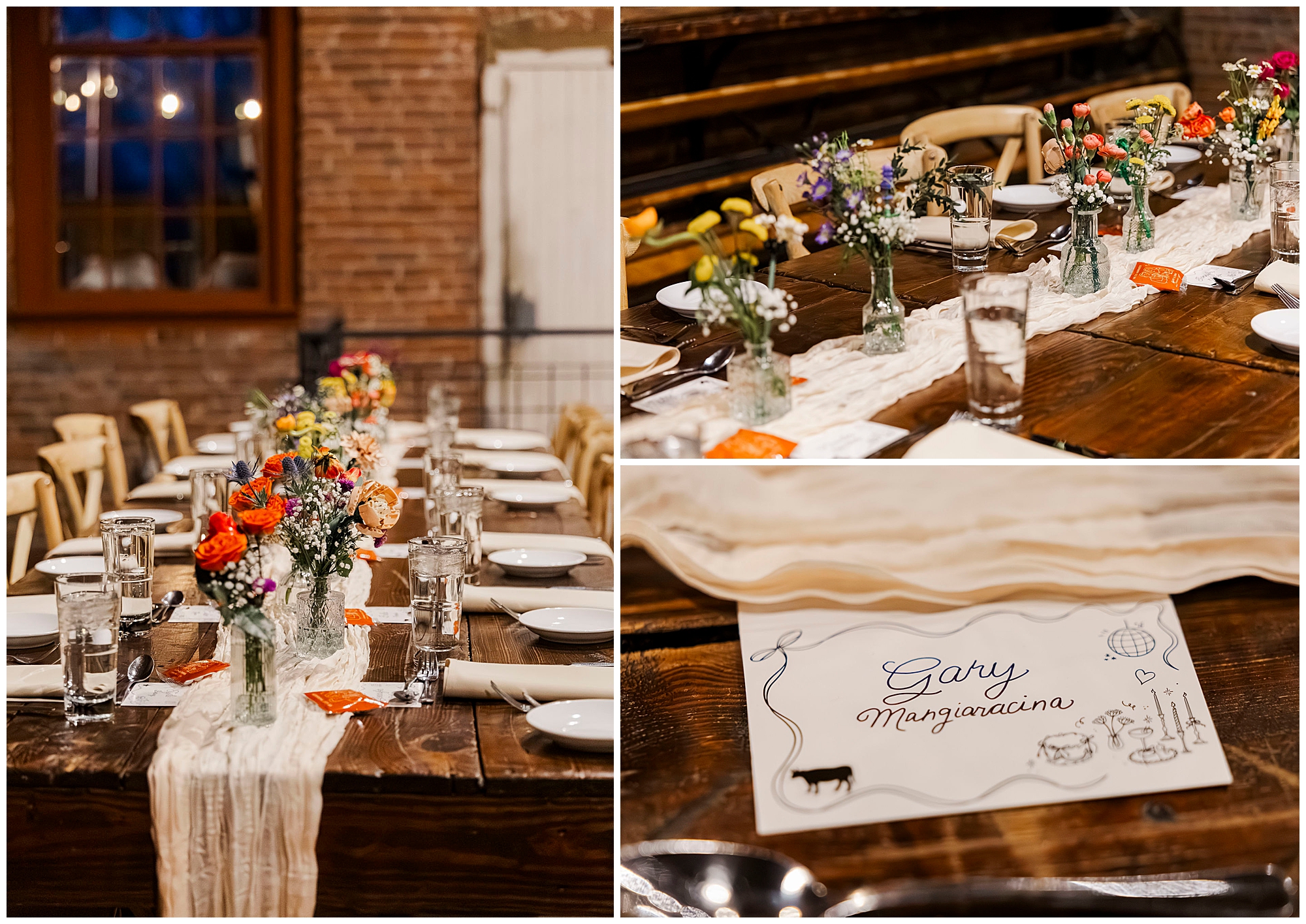 Winter courthouse wedding photo at New Windsor Justice Court with guests smiling