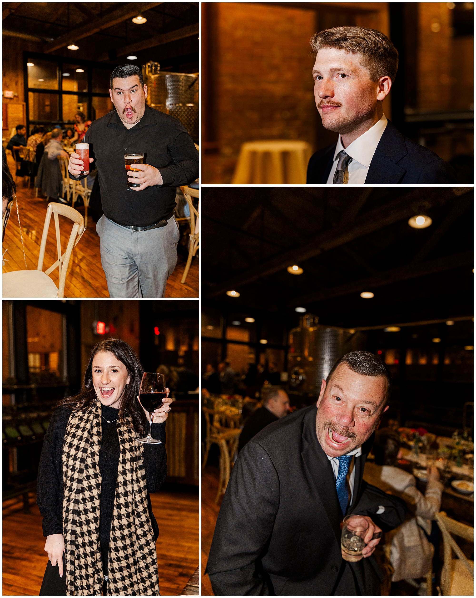 Bride and groom embracing on courthouse steps in wintry New Windsor setting