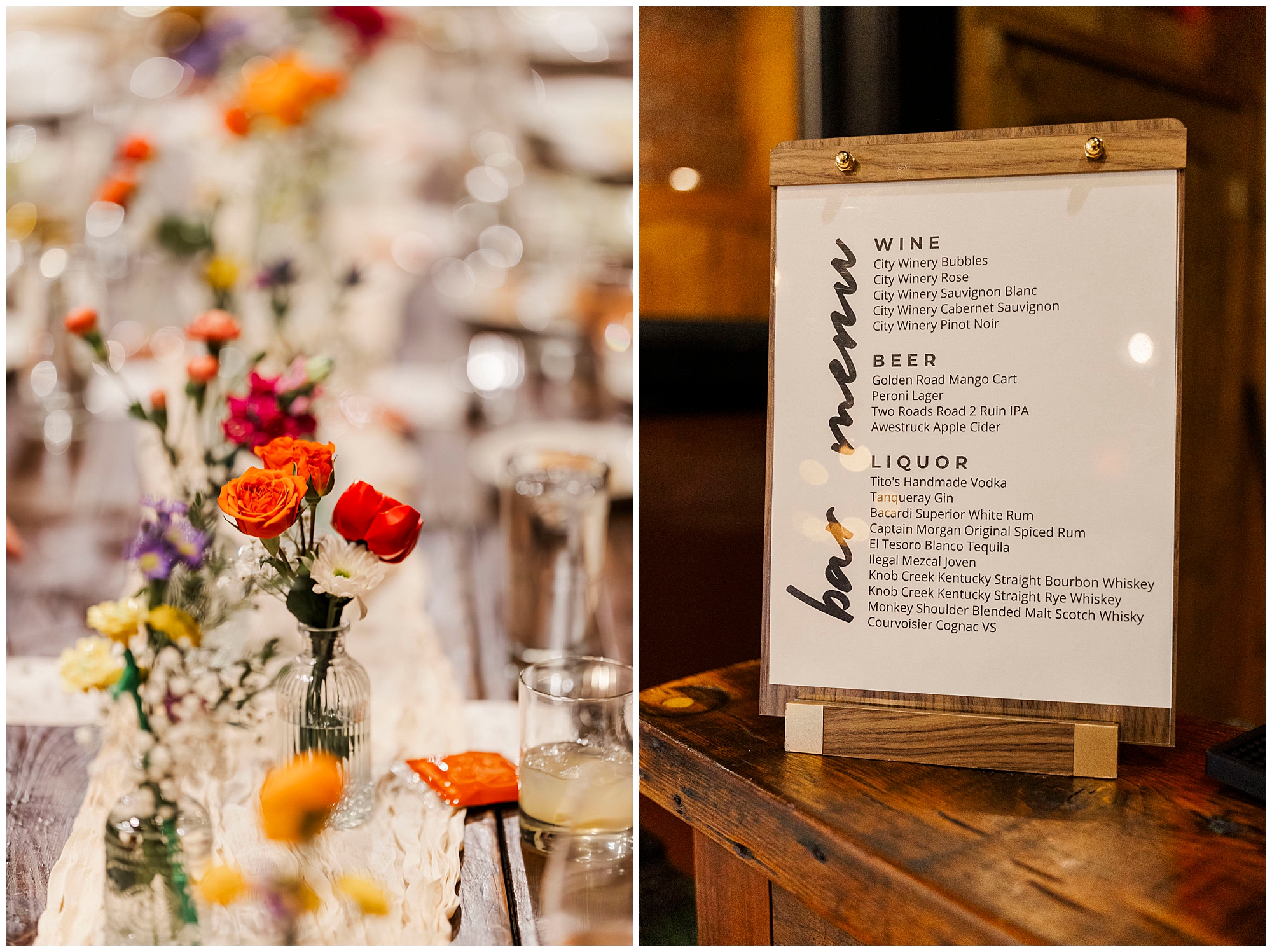 Bride holding bouquet as they walk into New Windsor Town Hall wedding ceremony