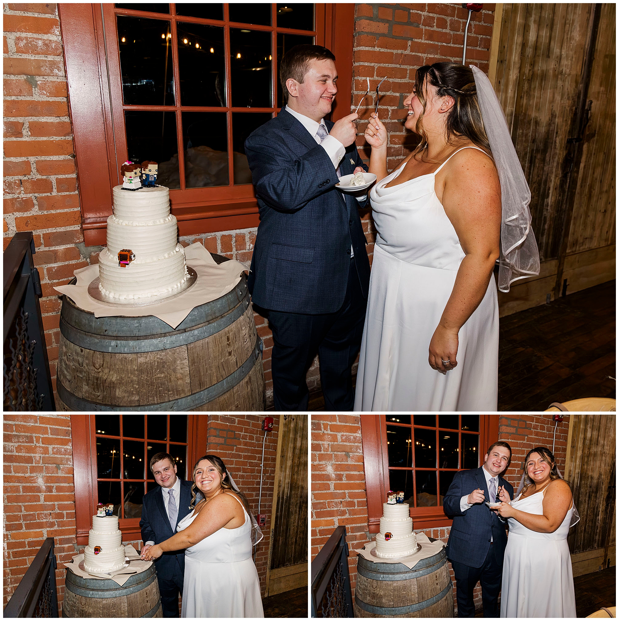 Fun confetti toss at the courthouse exit with Hudson Valley wedding couple