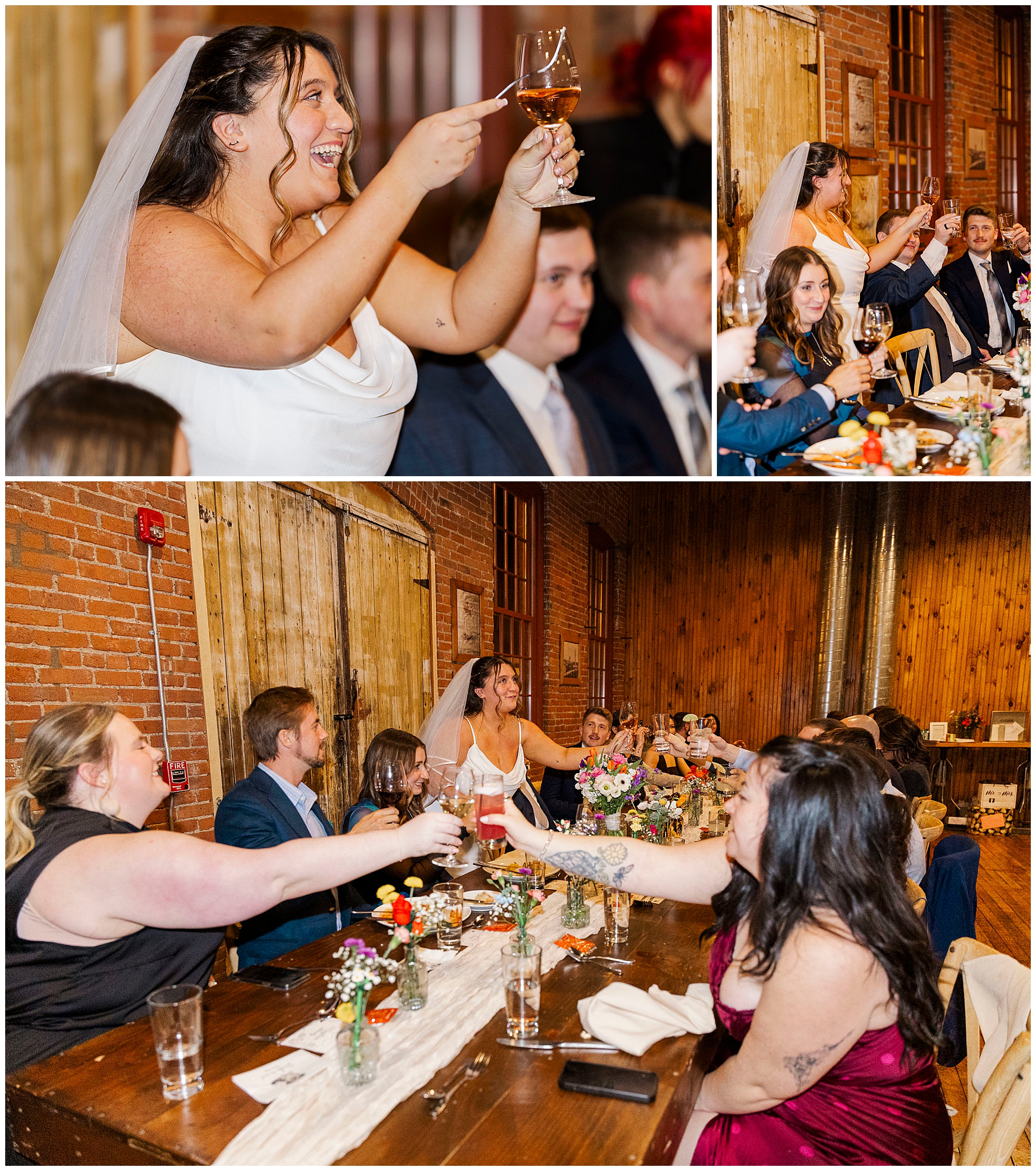 Judge officiating a heartfelt wedding vow inside New Windsor Justice Court lobby