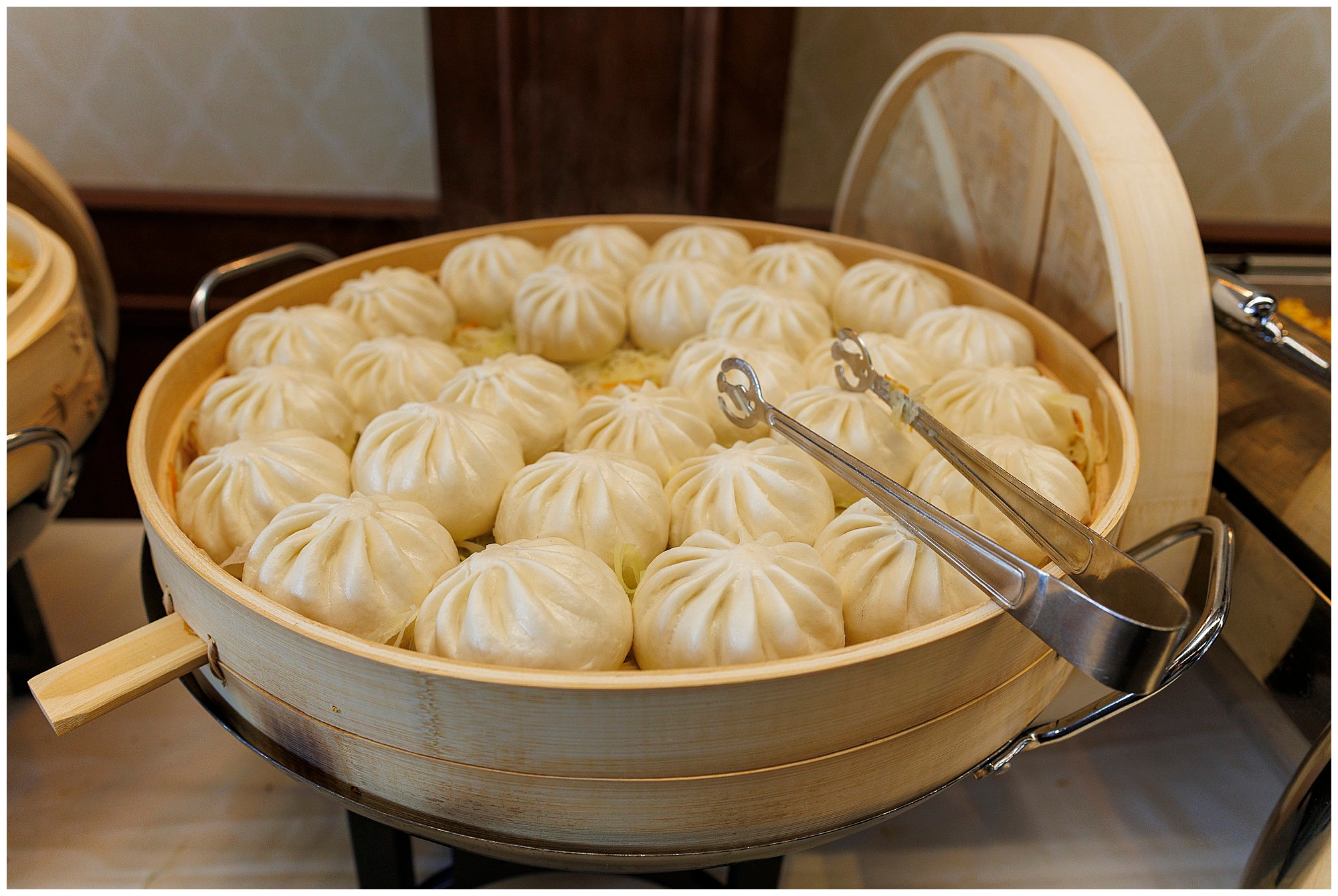 Dumplings at the Thayer Hotel wedding cocktail hour